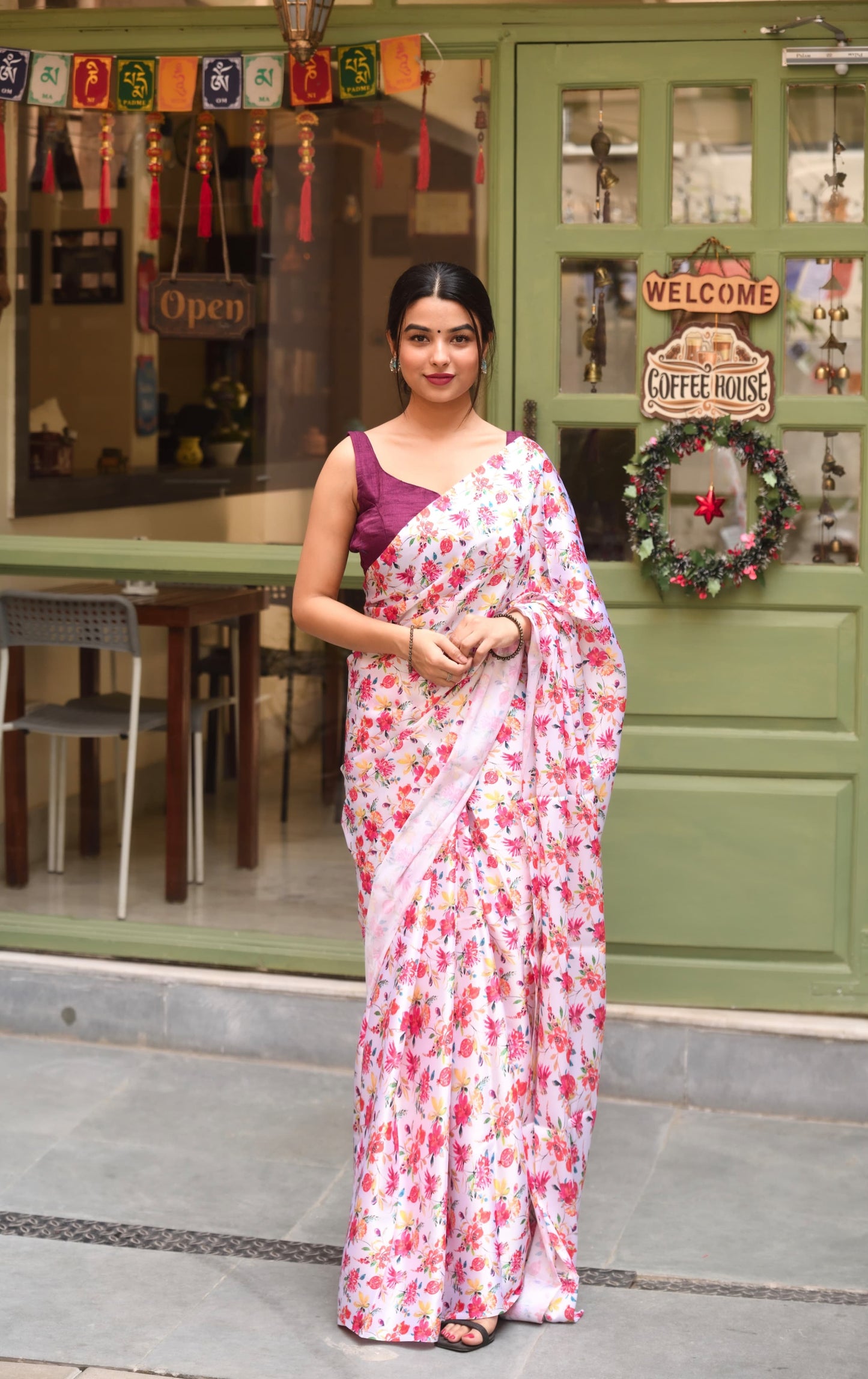 Heavy Devsena Soft Silk Saree With 4D Effect Digital Flower Print