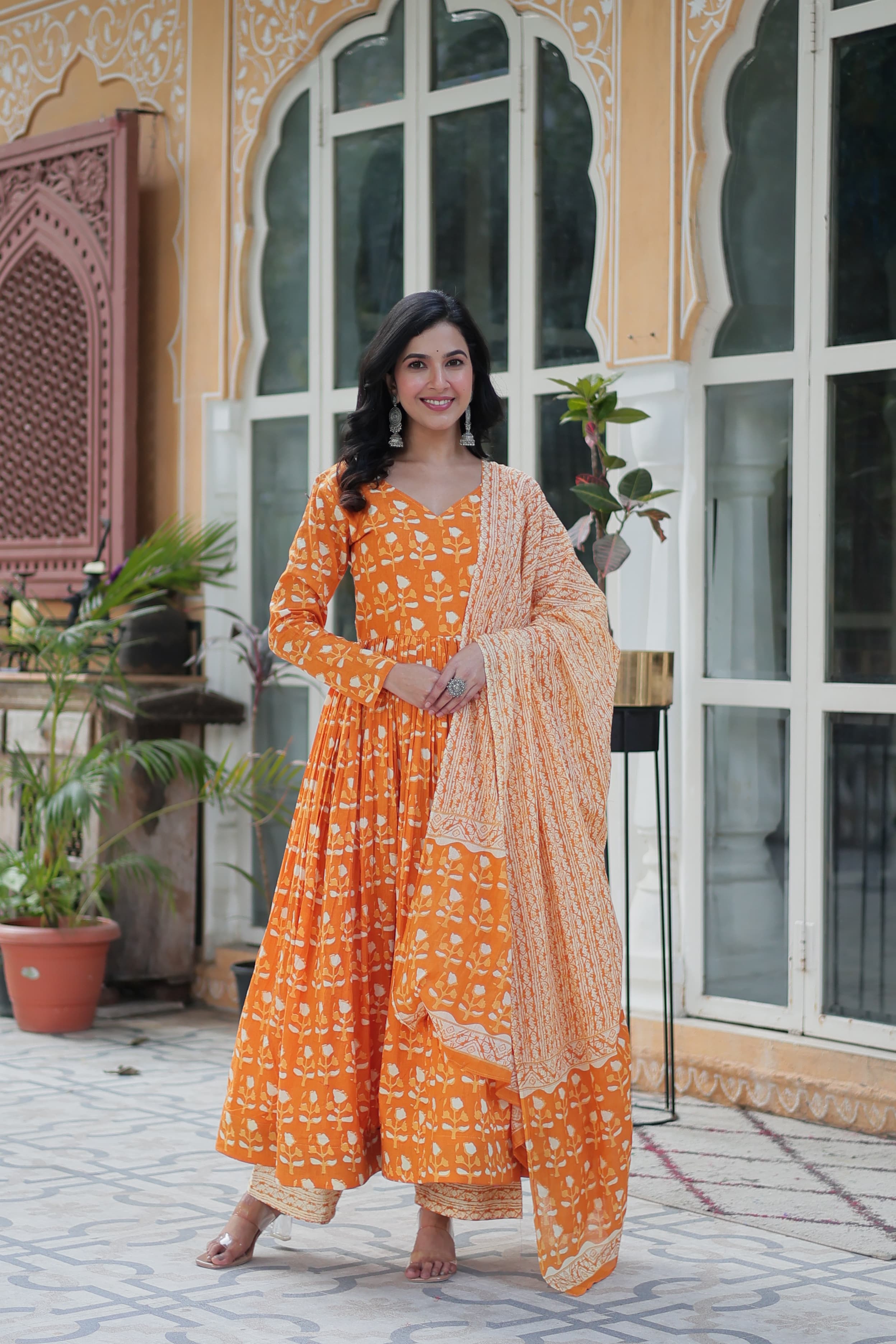 Premium Pure Cotton Kurti, Pant & Dupatta Set