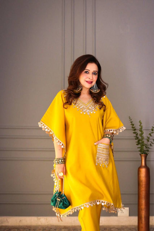 Party Wear Kaftan with Pant