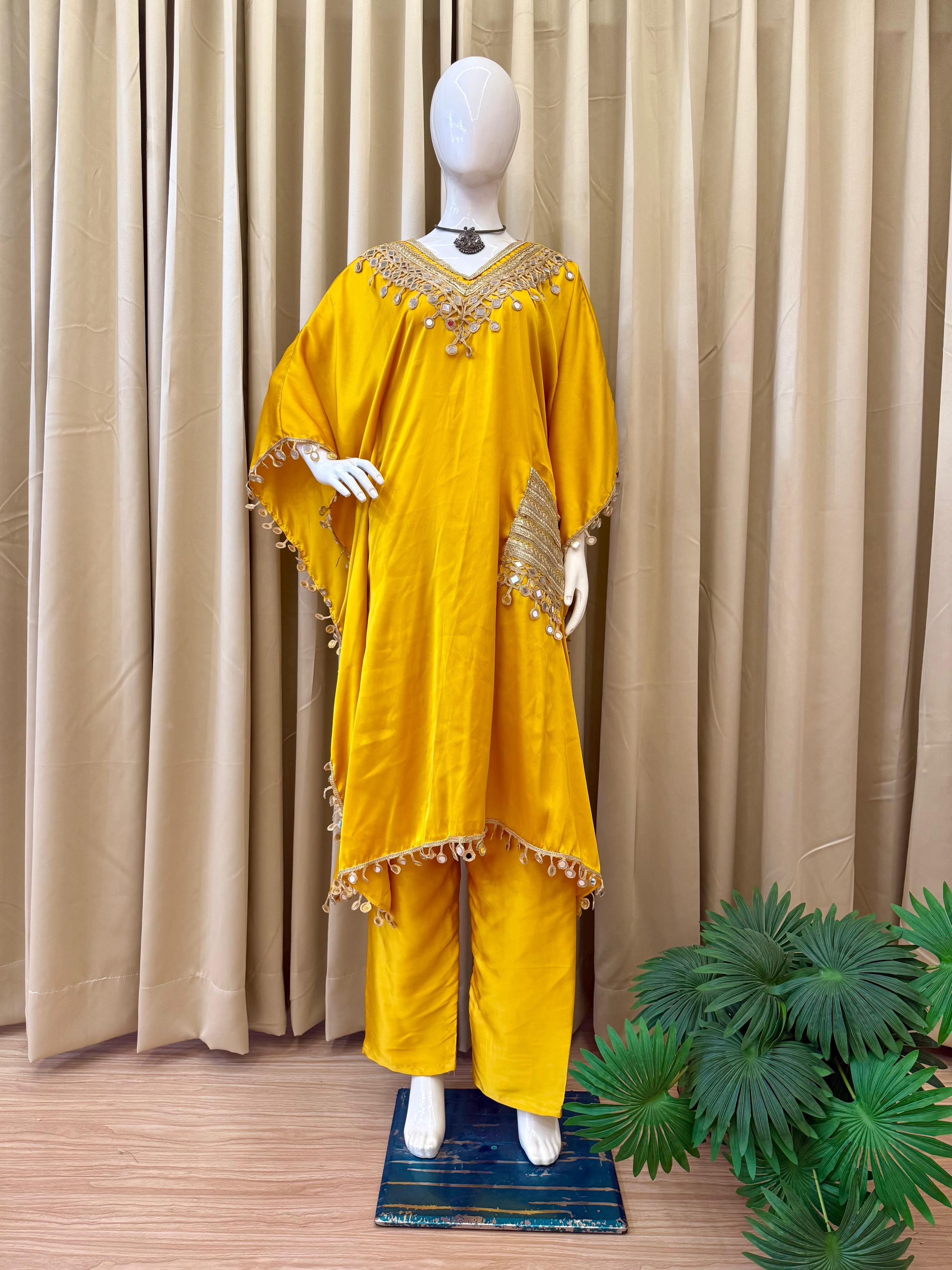 Party Wear Kaftan with Pant