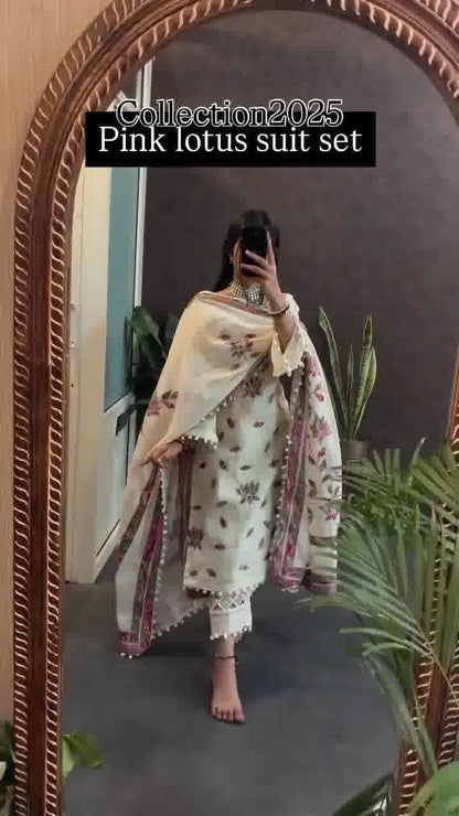 ✨ New Arrivals – Pink Lotus Suit Set ✨