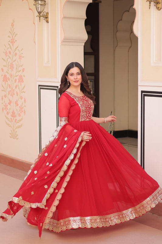 ✨Designer Faux Blooming Embroidered Gown Set ✨