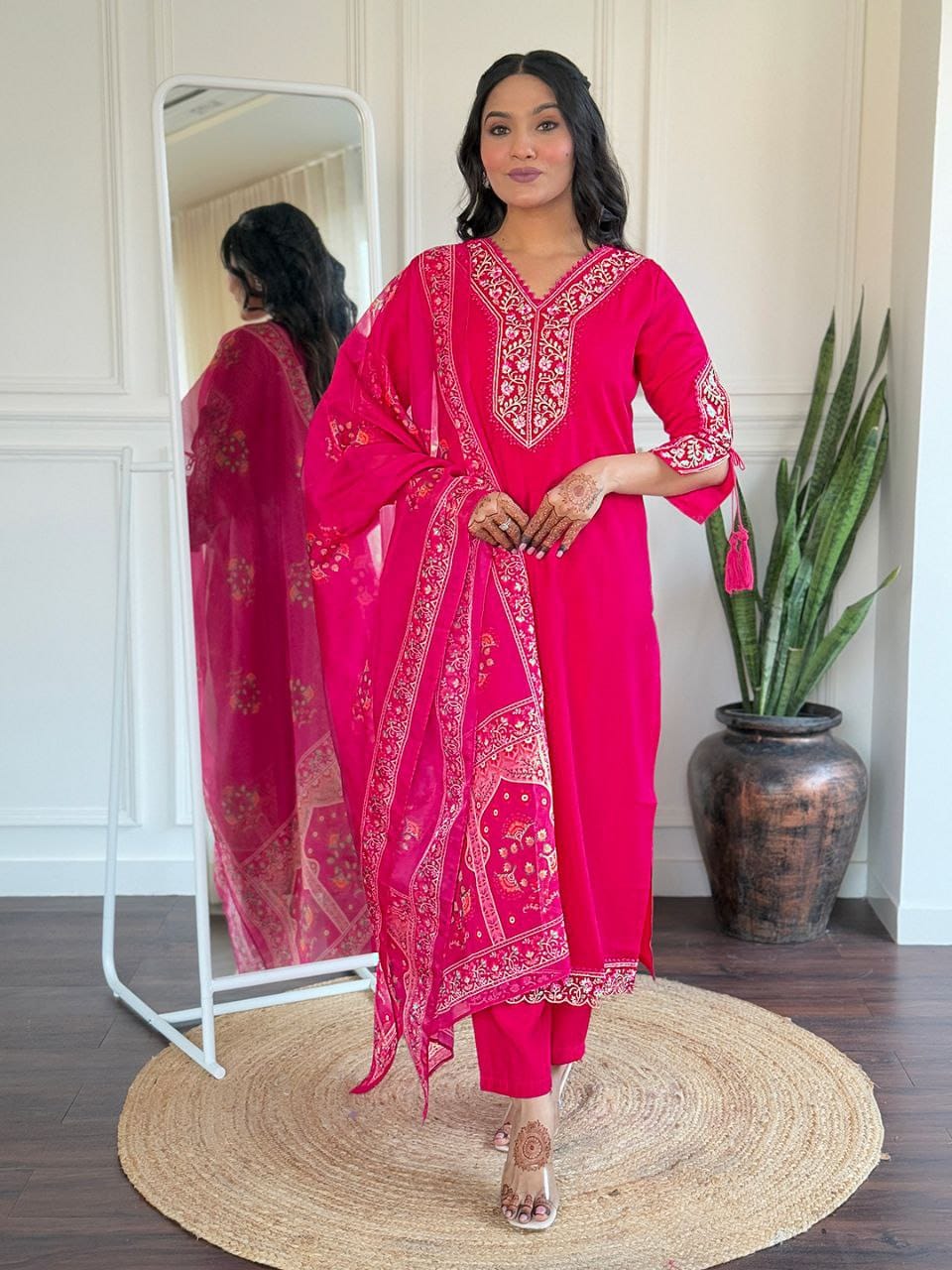 ✨ New Arrival – Pure BSY Viscose Chanderi Suit Set ✨