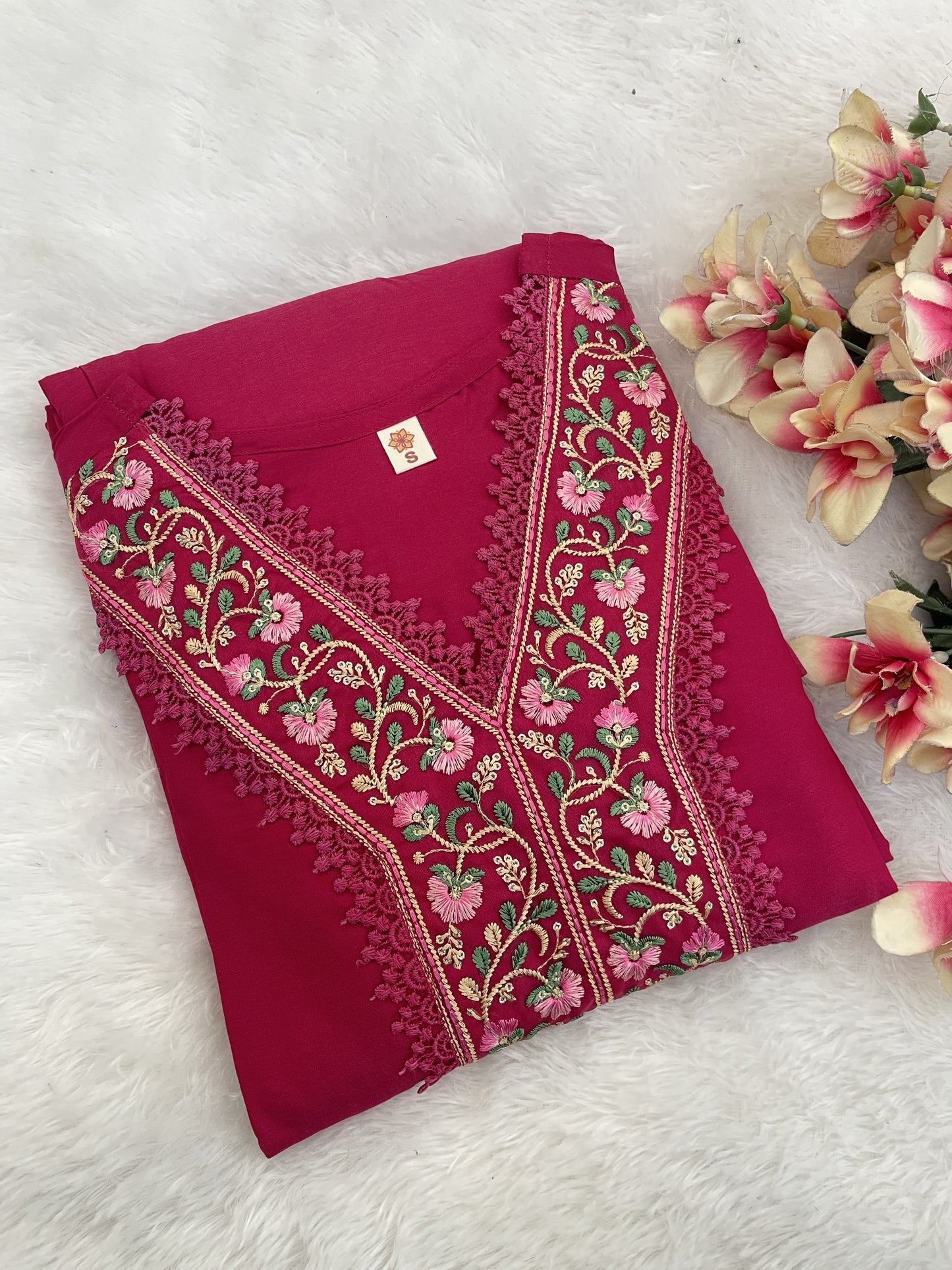 ✨ New Arrival – Pure BSY Viscose Chanderi Suit Set ✨
