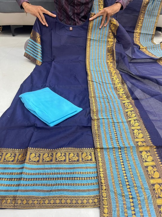 Close-up of Cotton Weaving and Traditional Detailing