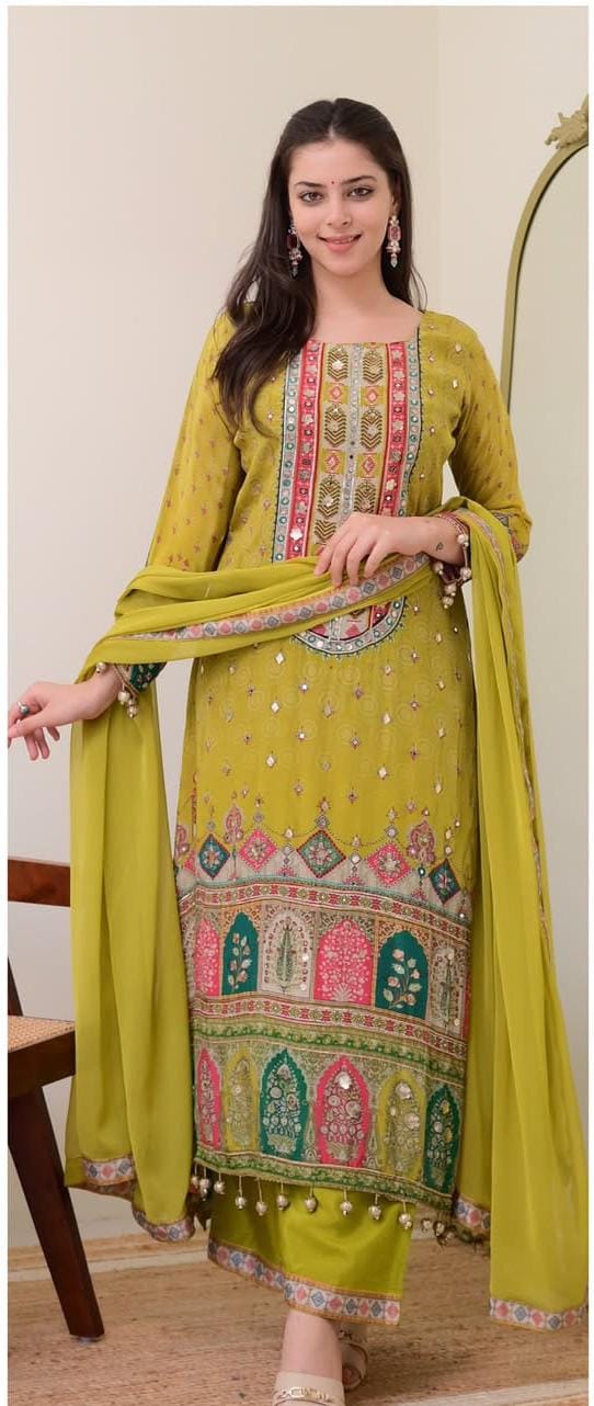 ✨ New Arrival  Anarkali Kurti Set – Indian Traditional Wear | Top, Plazo & Dupatta ❣️