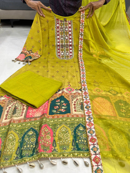 ✨ New Arrival  Anarkali Kurti Set – Indian Traditional Wear | Top, Plazo & Dupatta ❣️