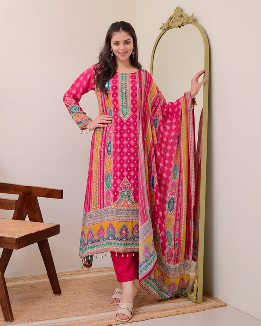 ✨ New Arrival  Anarkali Kurti Set – Indian Traditional Wear | Top, Plazo & Dupatta ❣️