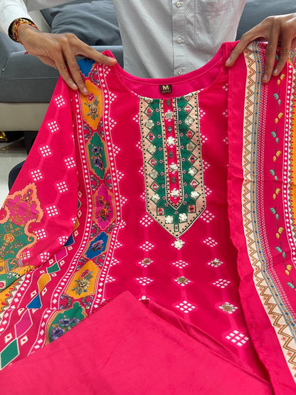 ✨ New Arrival  Anarkali Kurti Set – Indian Traditional Wear | Top, Plazo & Dupatta ❣️