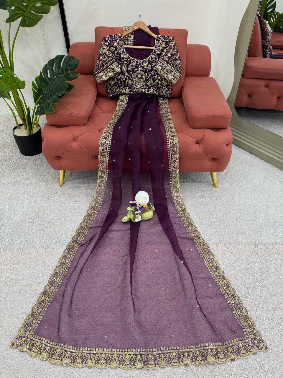 Premium Organza Saree by Her Highness Fashion
