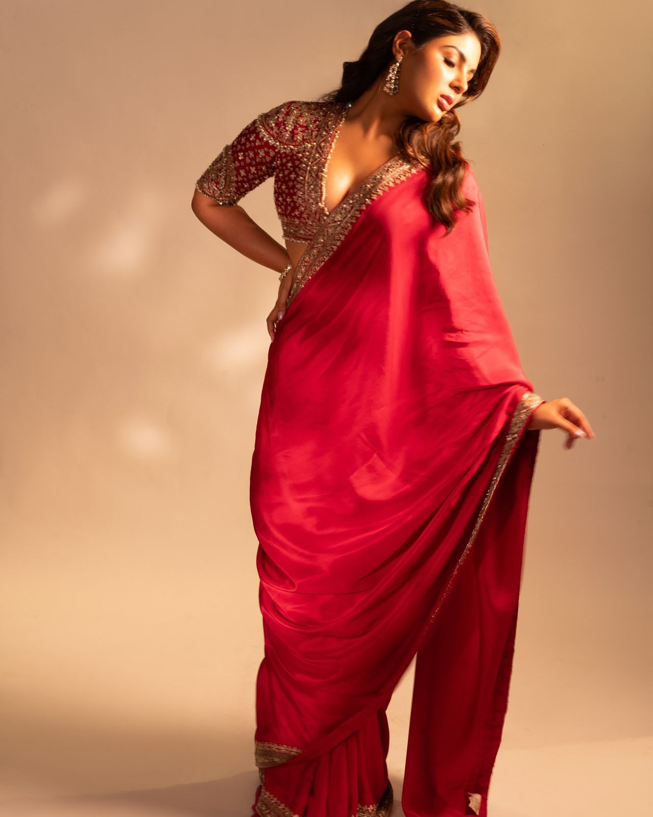 Rangoli Silk Blouse with Sequins Embroidery