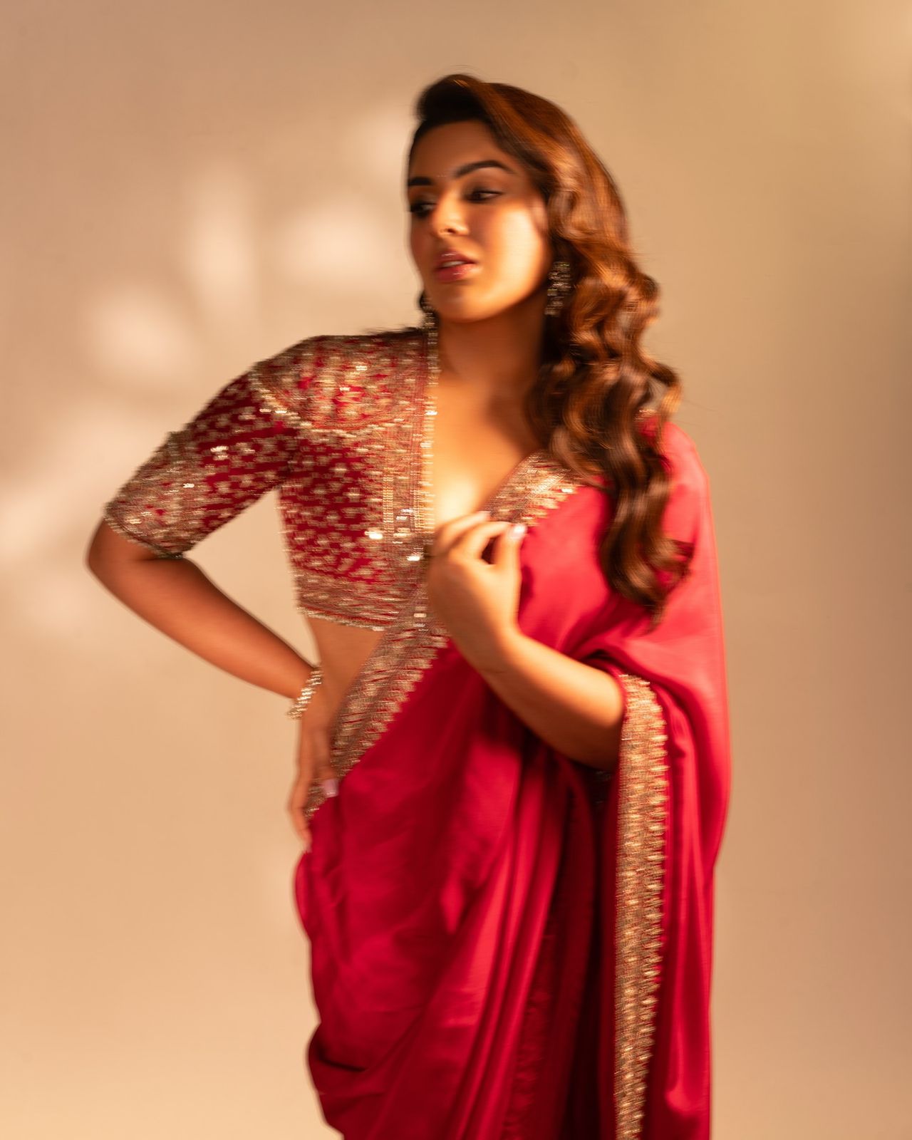 Rangoli Silk Blouse with Sequins Embroidery