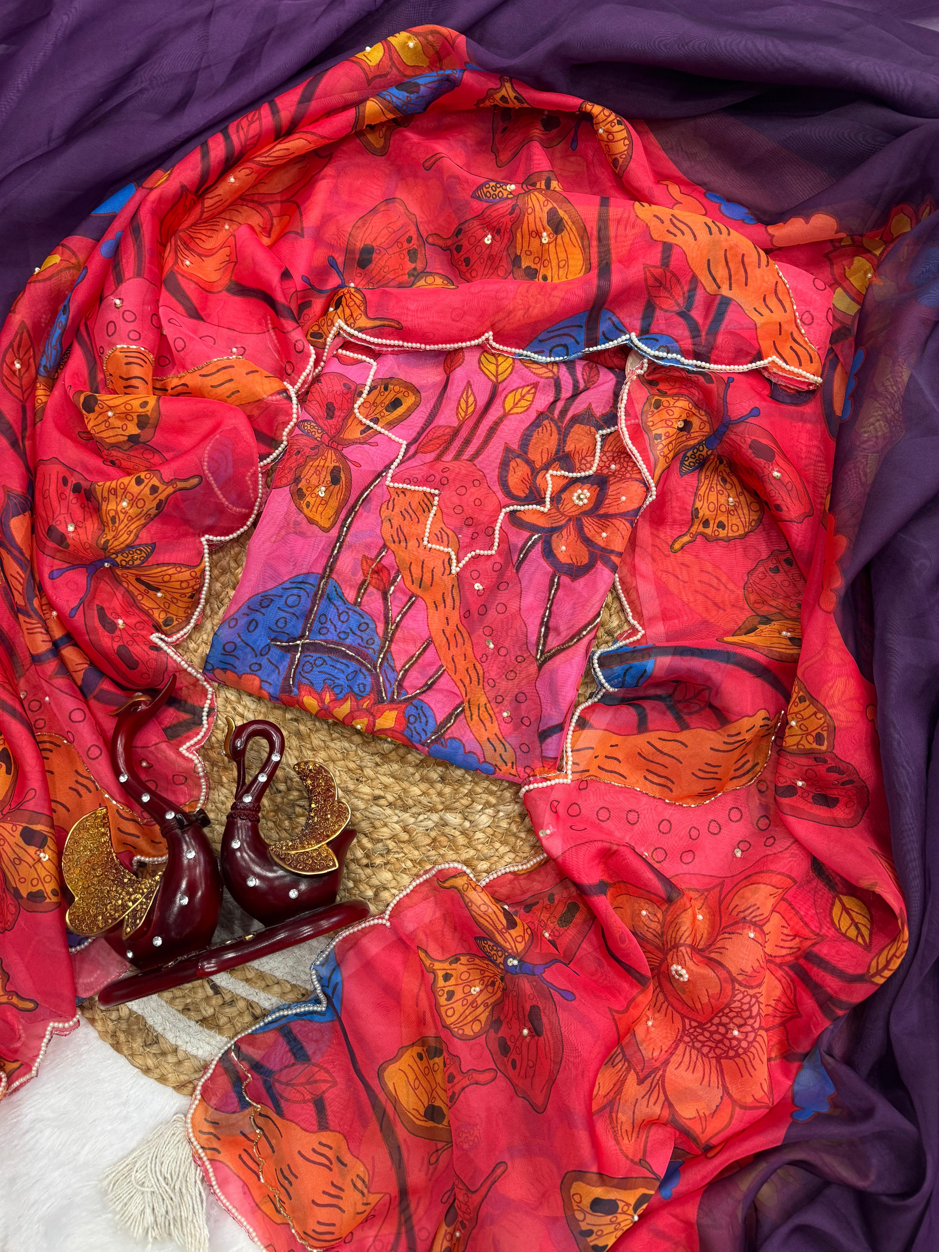 Designer Printed Saree by Her Highness Fashion
