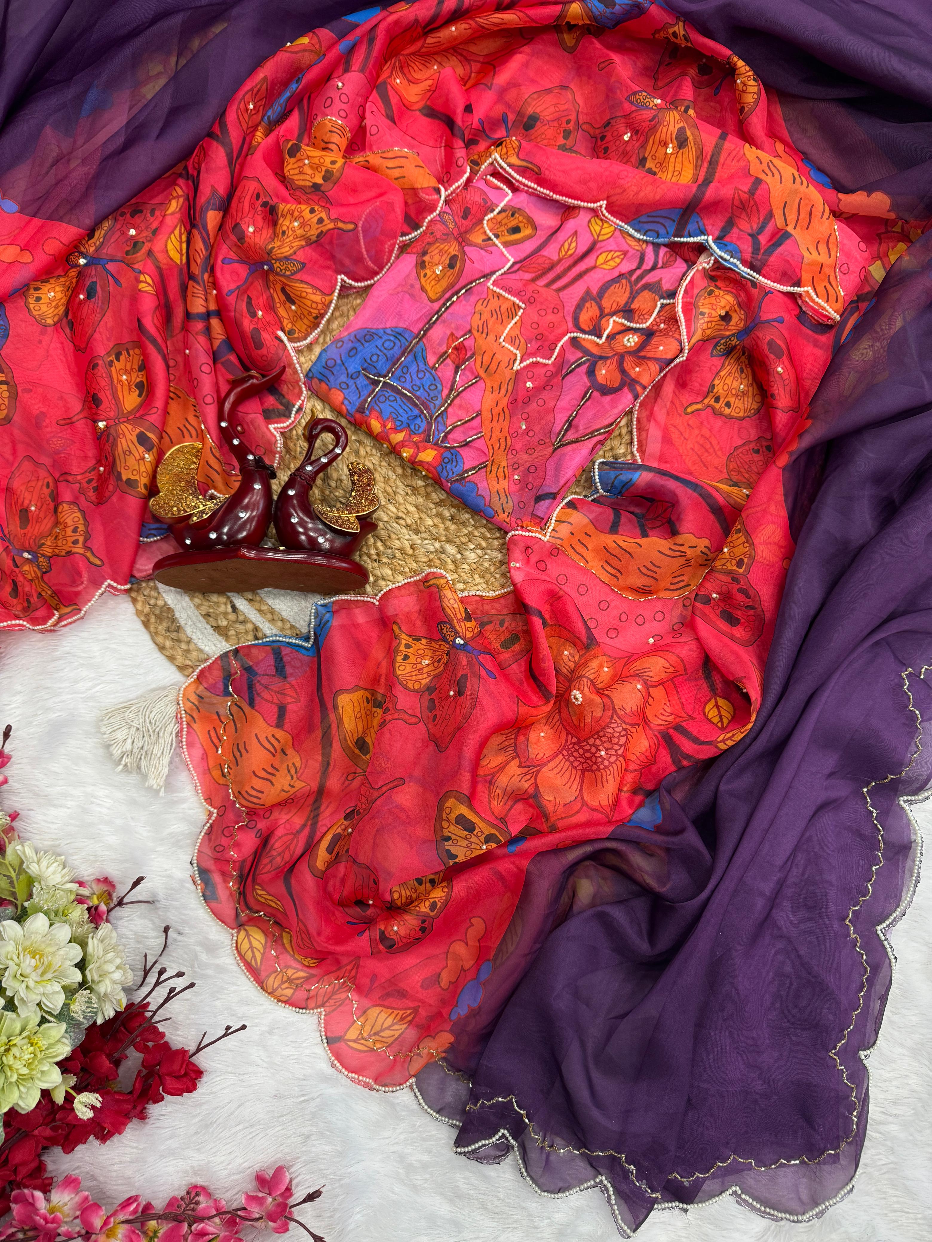 Designer Printed Saree by Her Highness Fashion