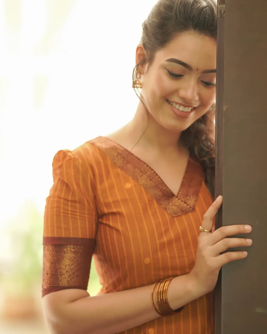 Stylish South cotton ethnic outfit for women