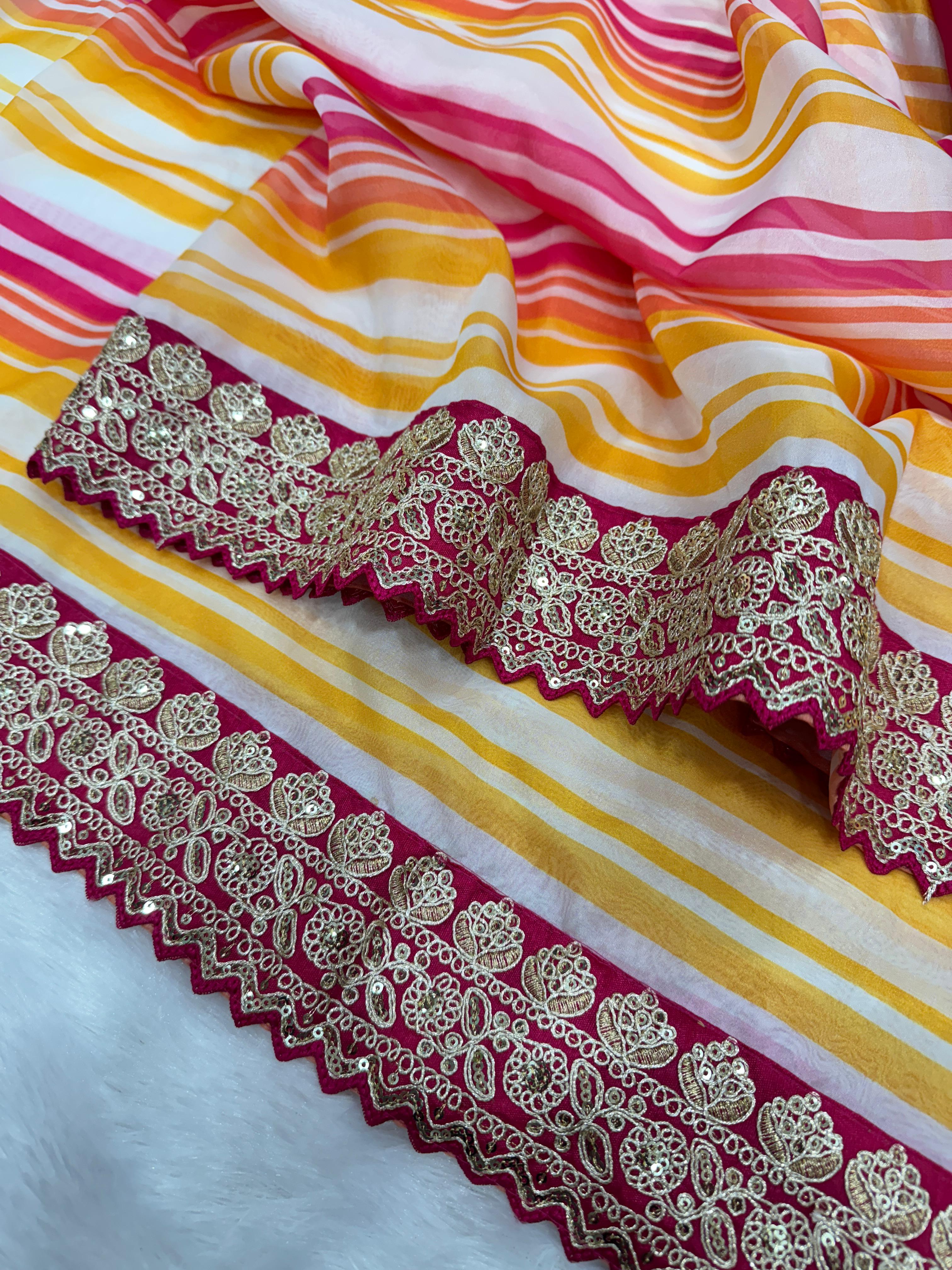 Designer Printed Saree by Her Highness Fashion