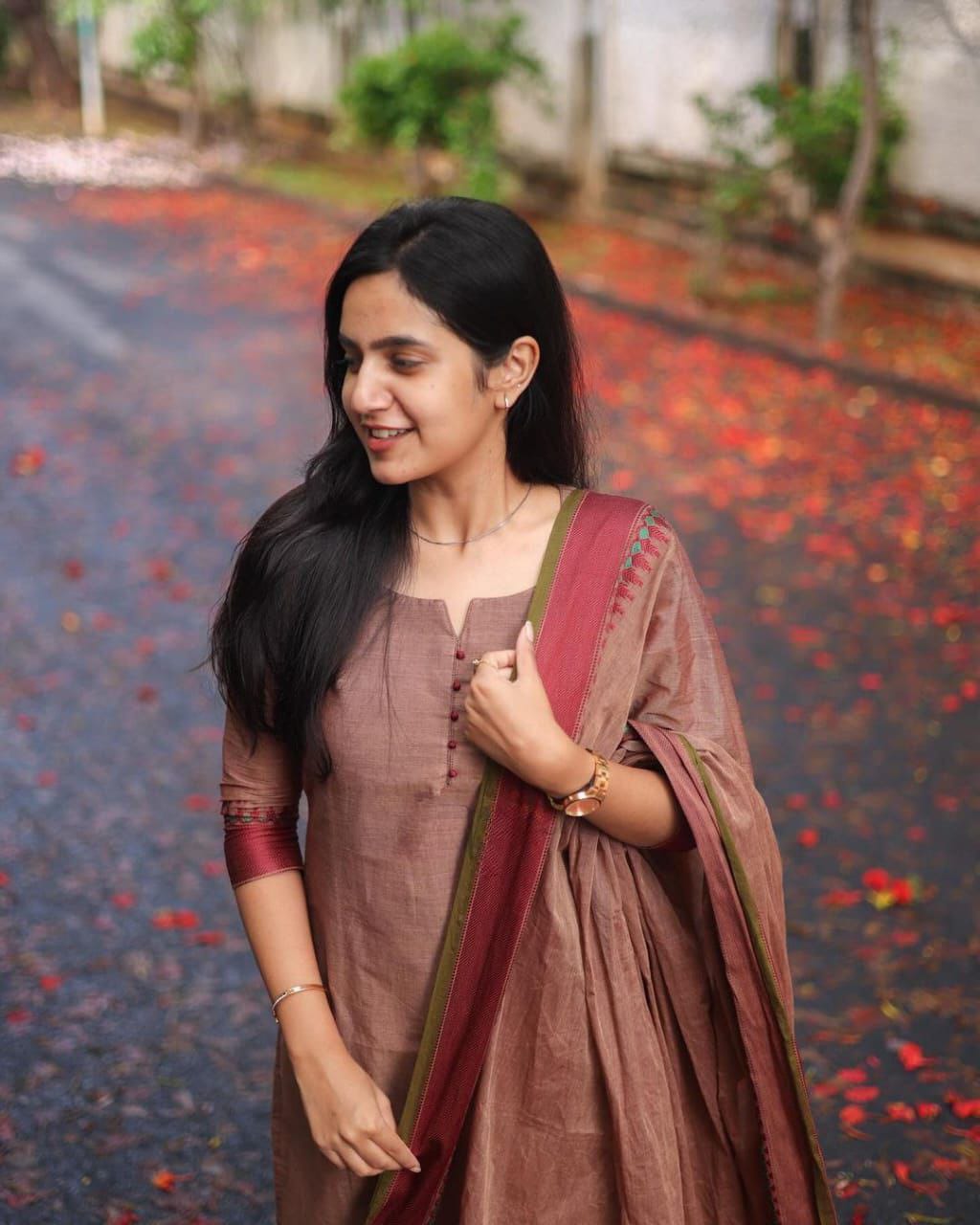 Traditional South Indian Design Kanchi Cotton Kurti Set