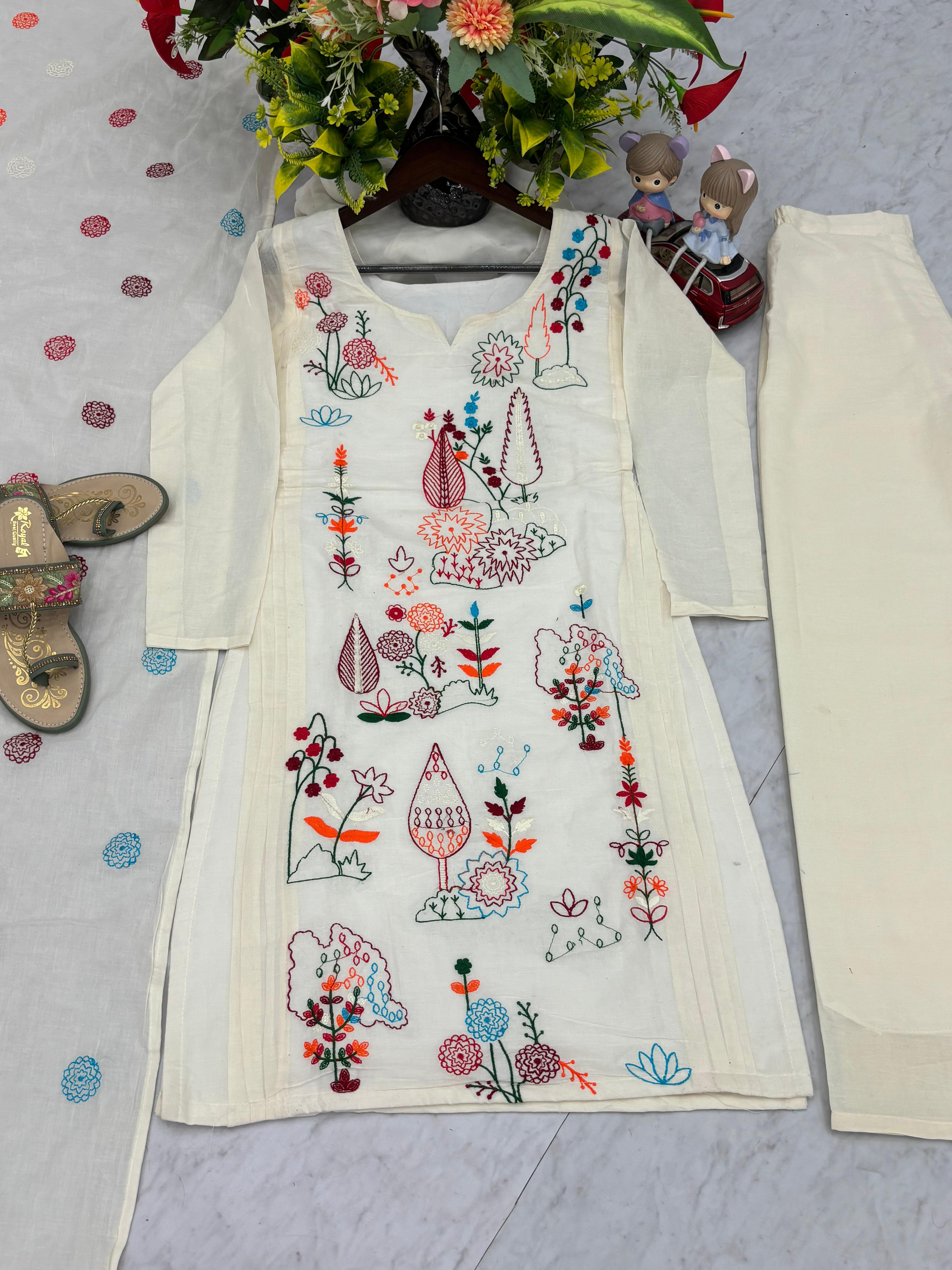 Festive Cotton Suit Set by Her Highness Fashion