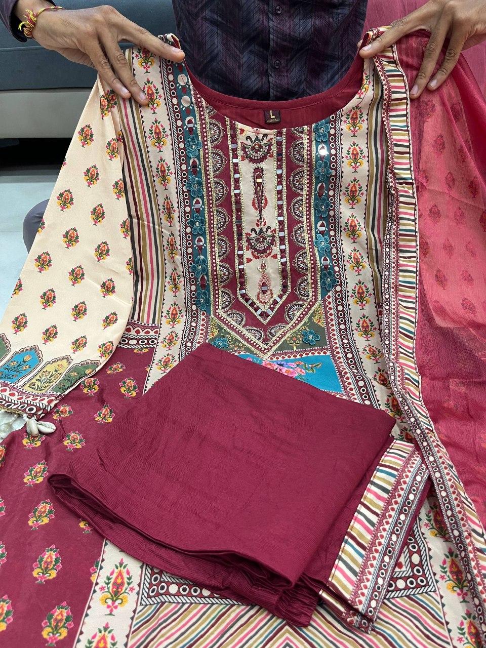 Elegant Ready-Made Chinon Outfit – Her Highness Fashion