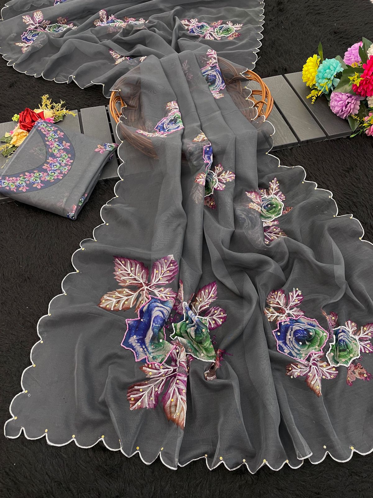 Luxury Organza Saree by Her Highness Fashion