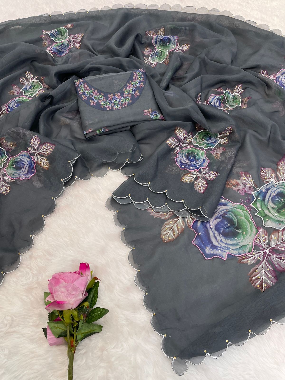 Luxury Organza Saree by Her Highness Fashion