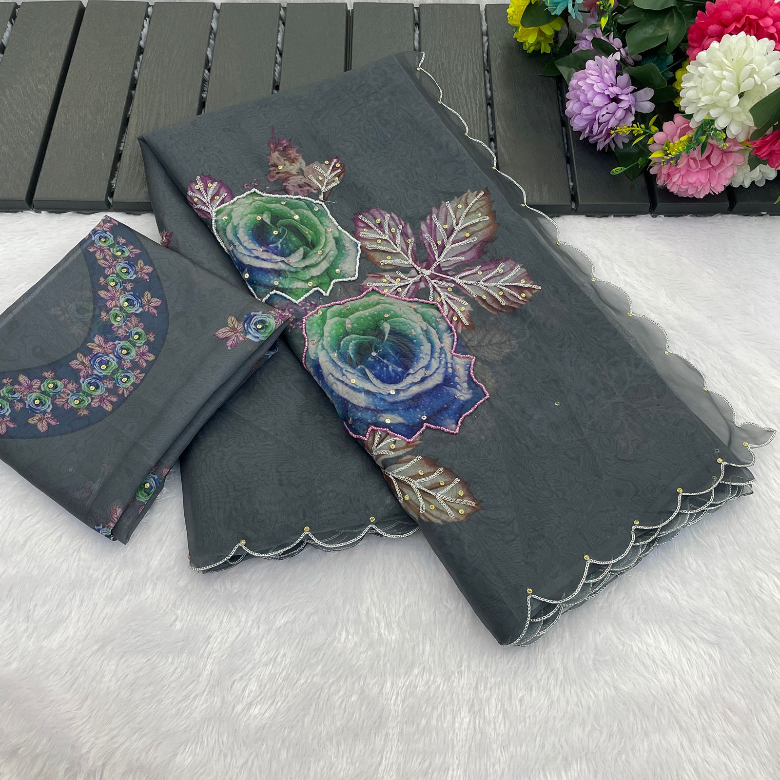Luxury Organza Saree by Her Highness Fashion