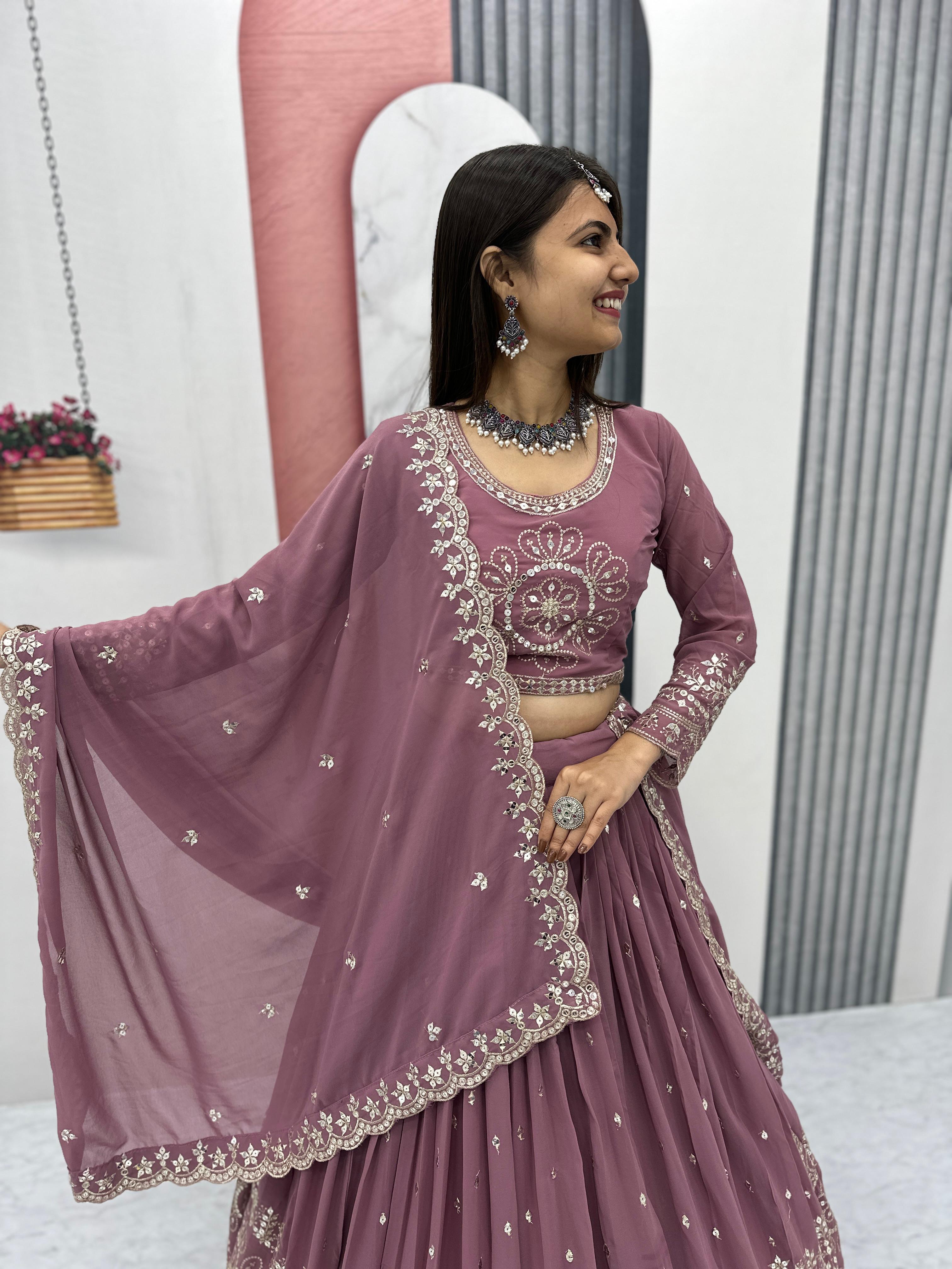 Heavy Fox Georgette Lehenga with 7mm Sequence Embroidery