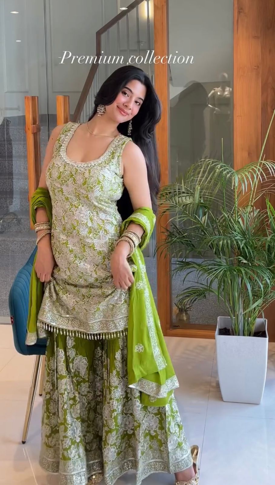 Designer festive wear outfit in georgette fabric