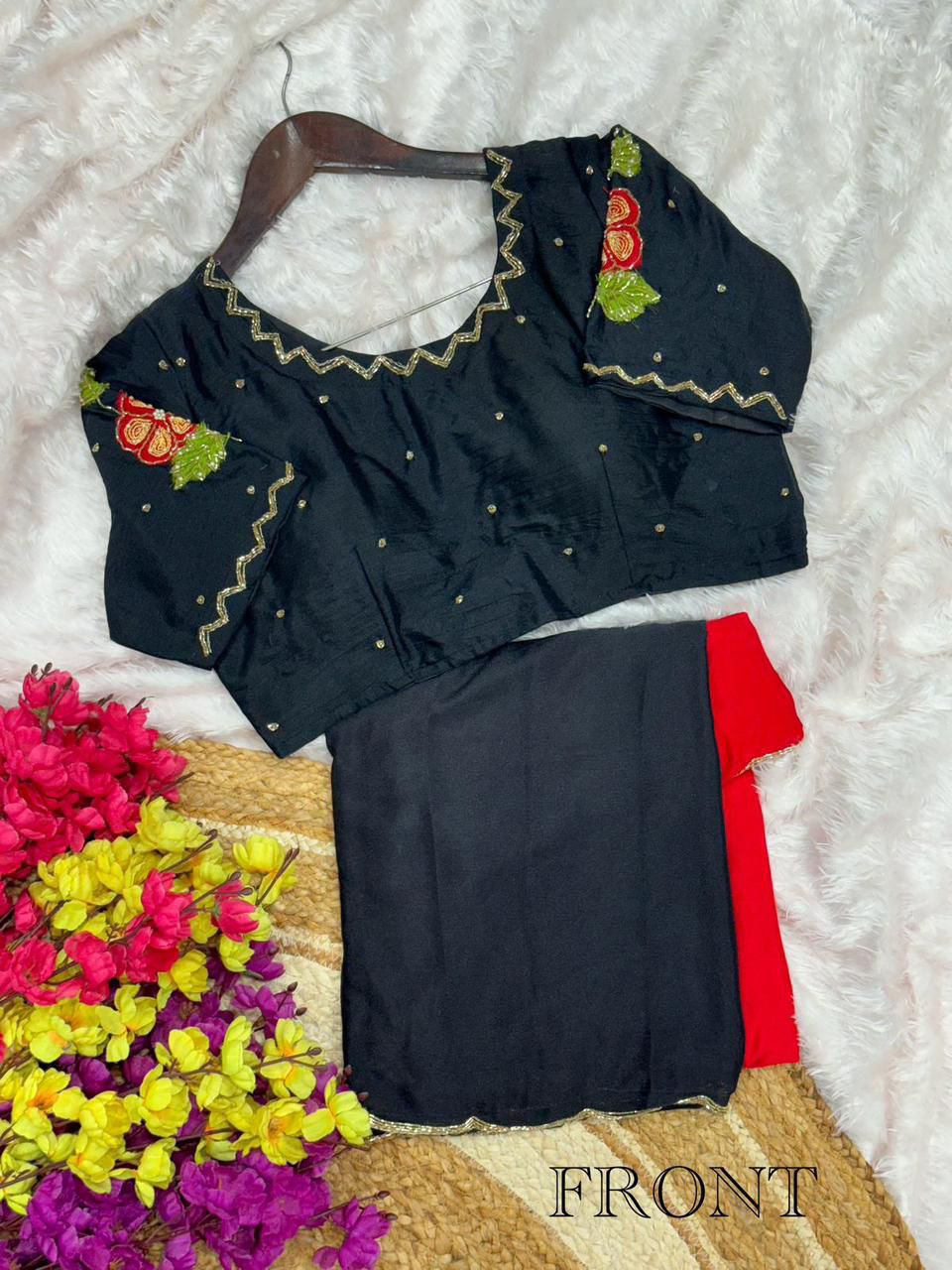 Soft Hand-Dyed Chinnon Saree
