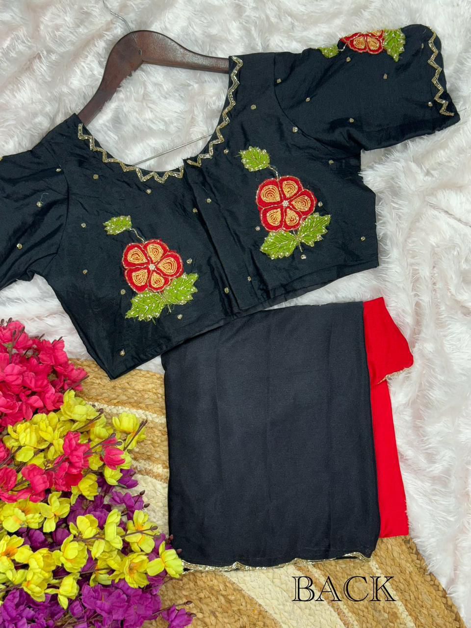 Soft Hand-Dyed Chinnon Saree
