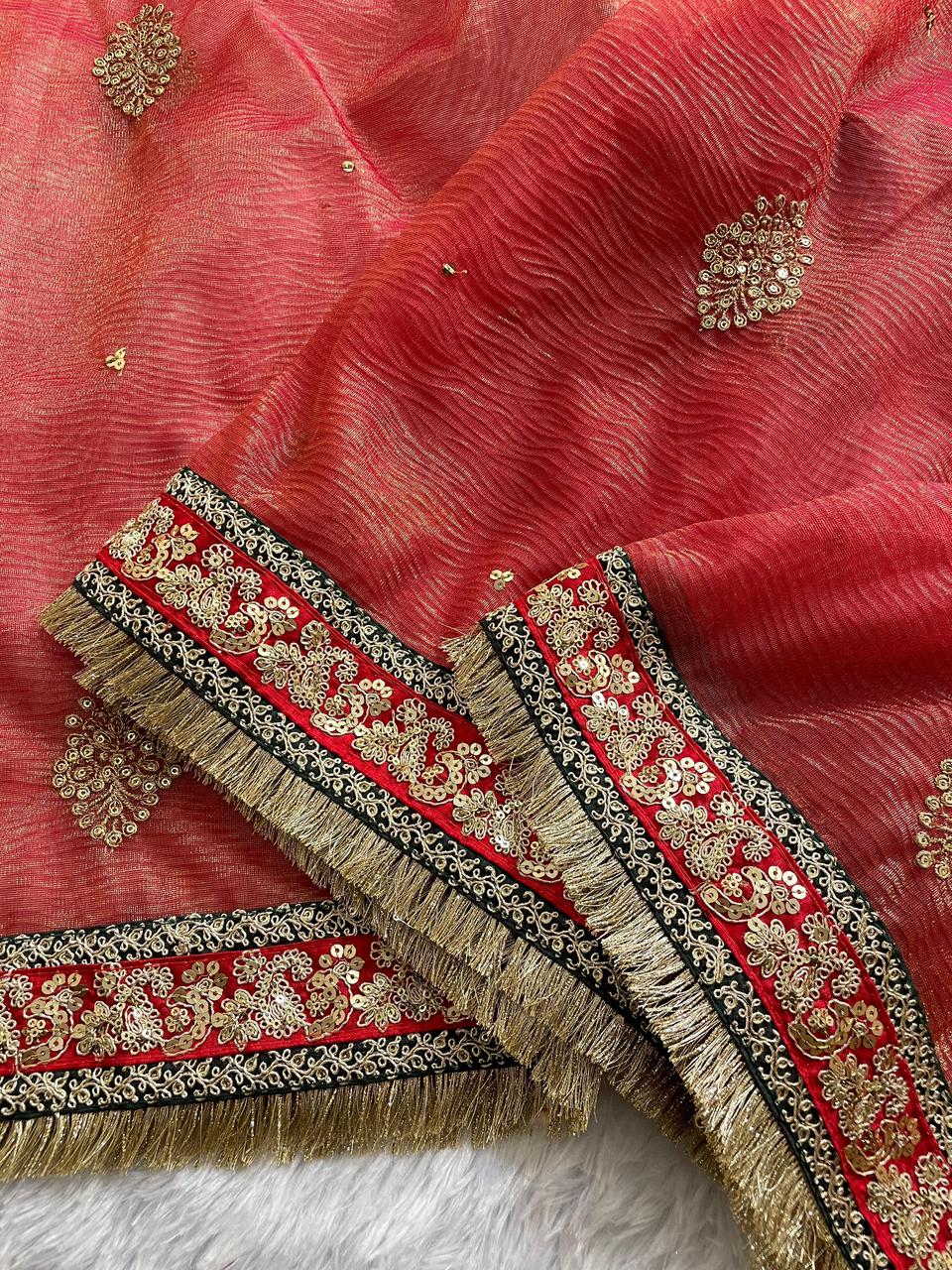 Luxury Banarasi Crush Saree by Her Highness Fashion