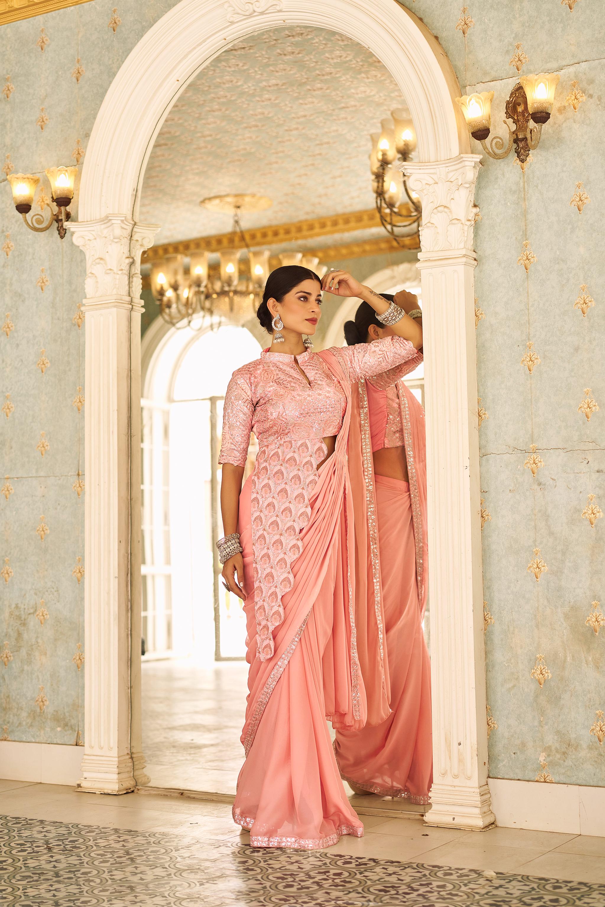 Luxury partywear saree set from Her Highness Fashion