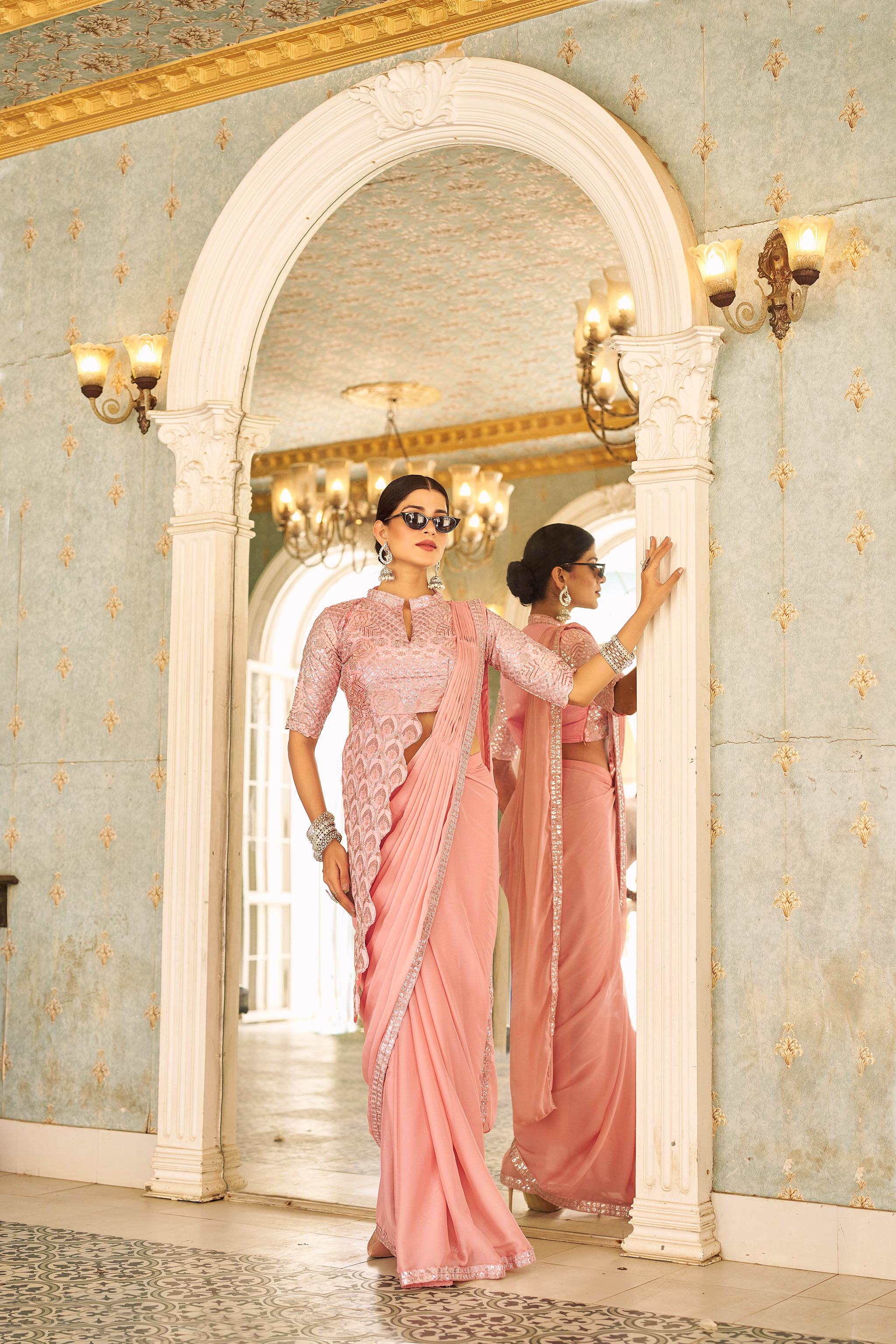 Luxury partywear saree set from Her Highness Fashion