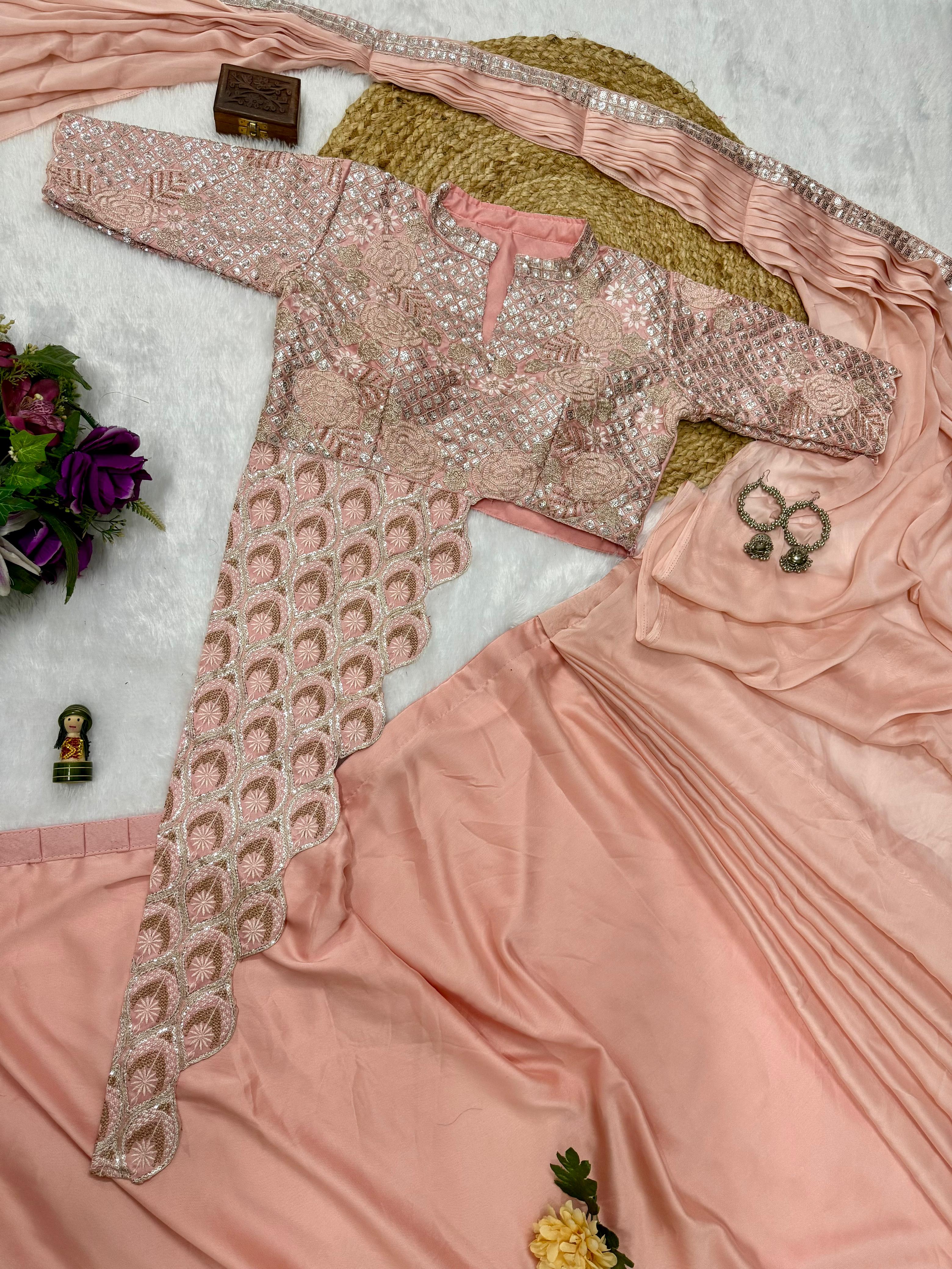 Luxury partywear saree set from Her Highness Fashion