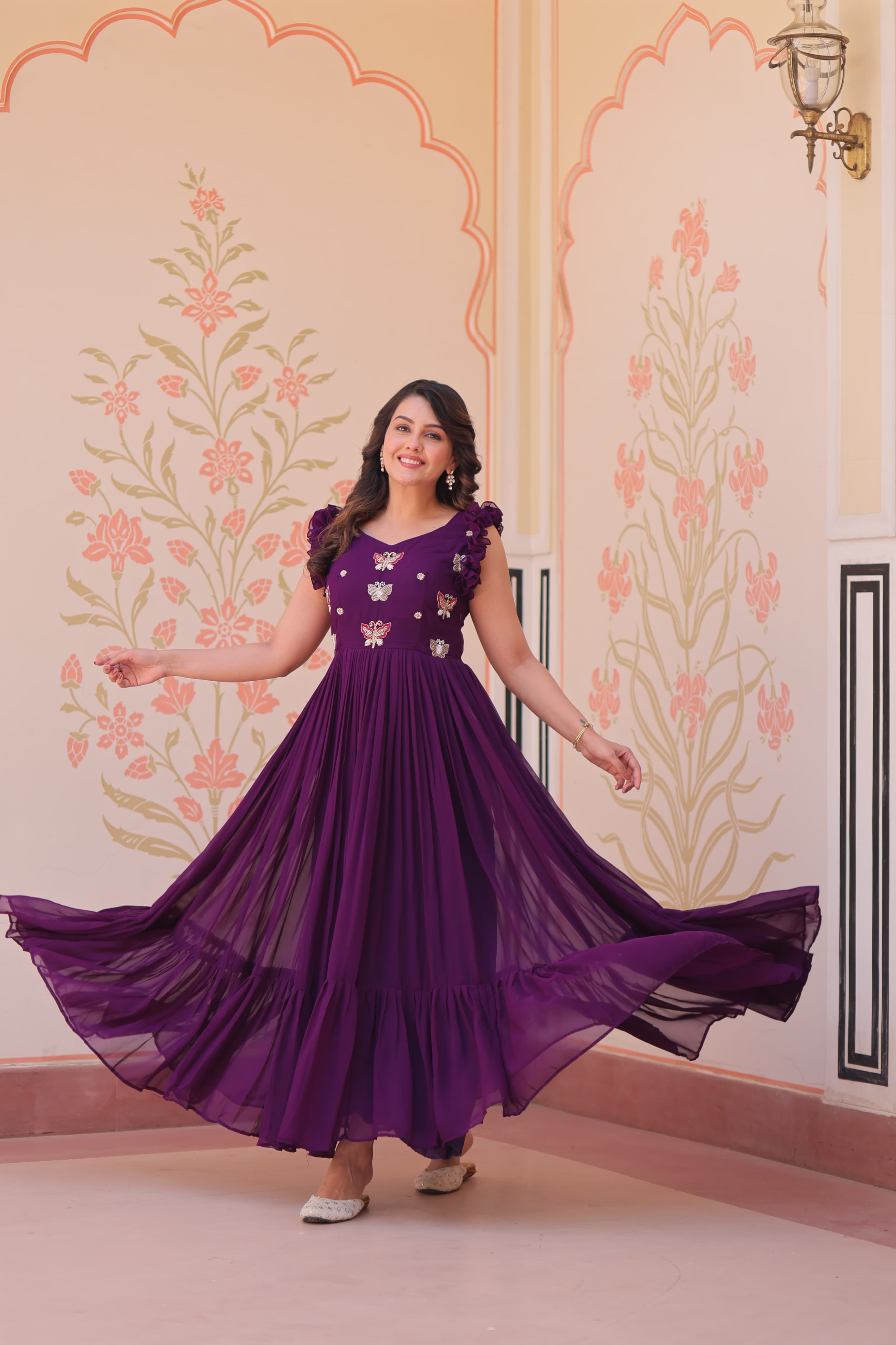 Elegant Faux Blooming Gown
