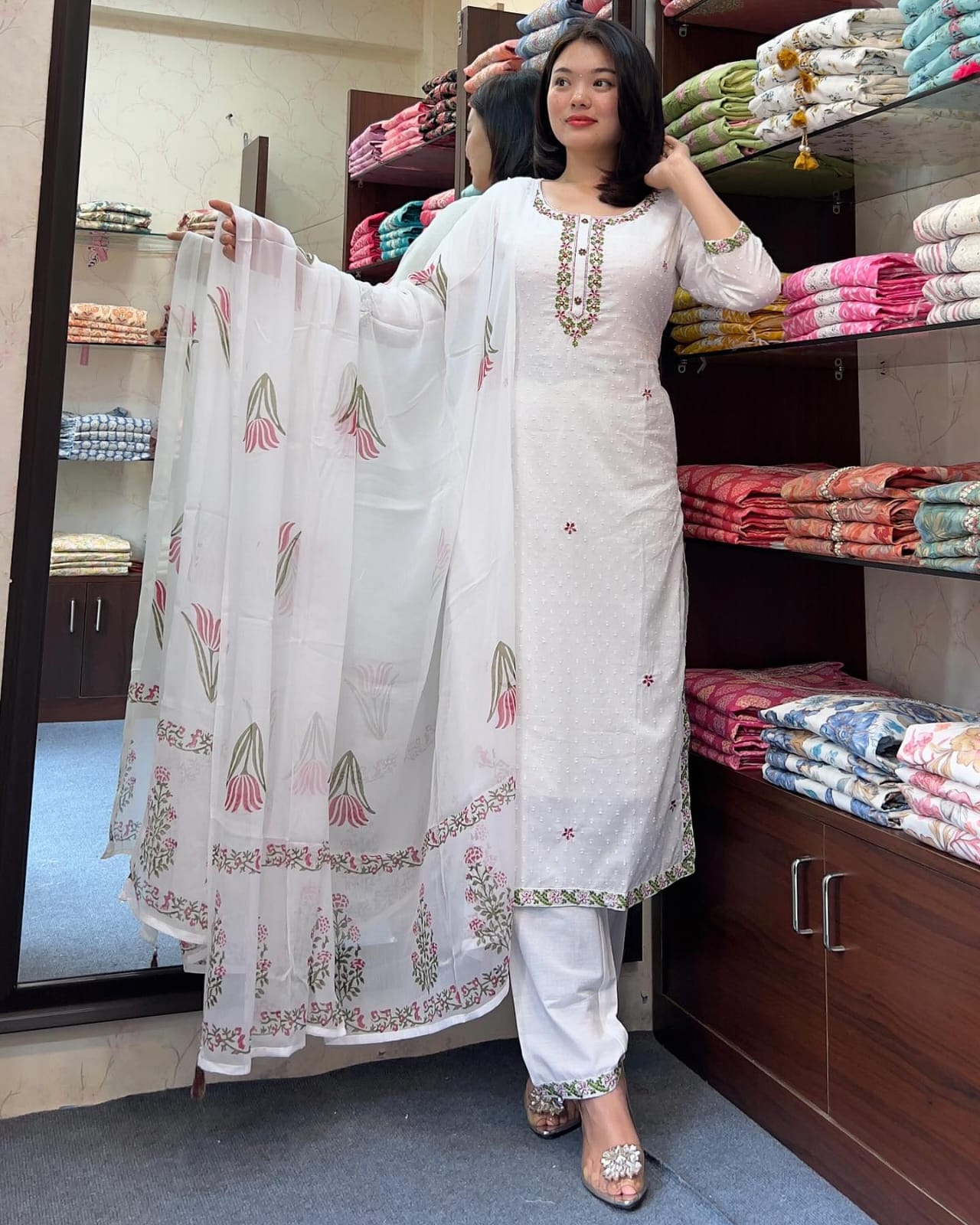 Designer Embroidered Georgette Suit Set