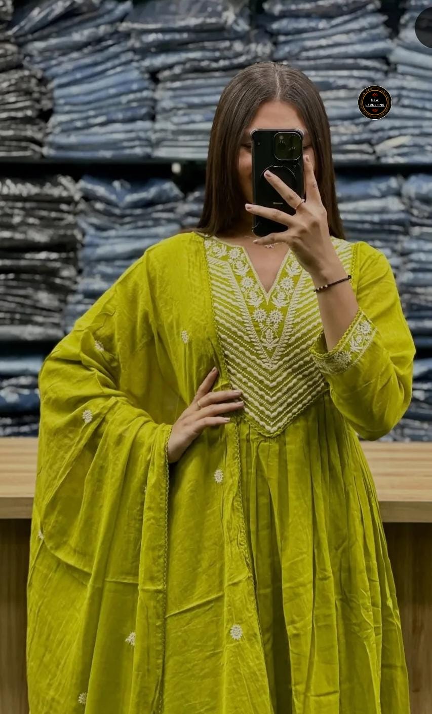 Premium Cotton Anarkali Kurta Set for Women – TC Launch