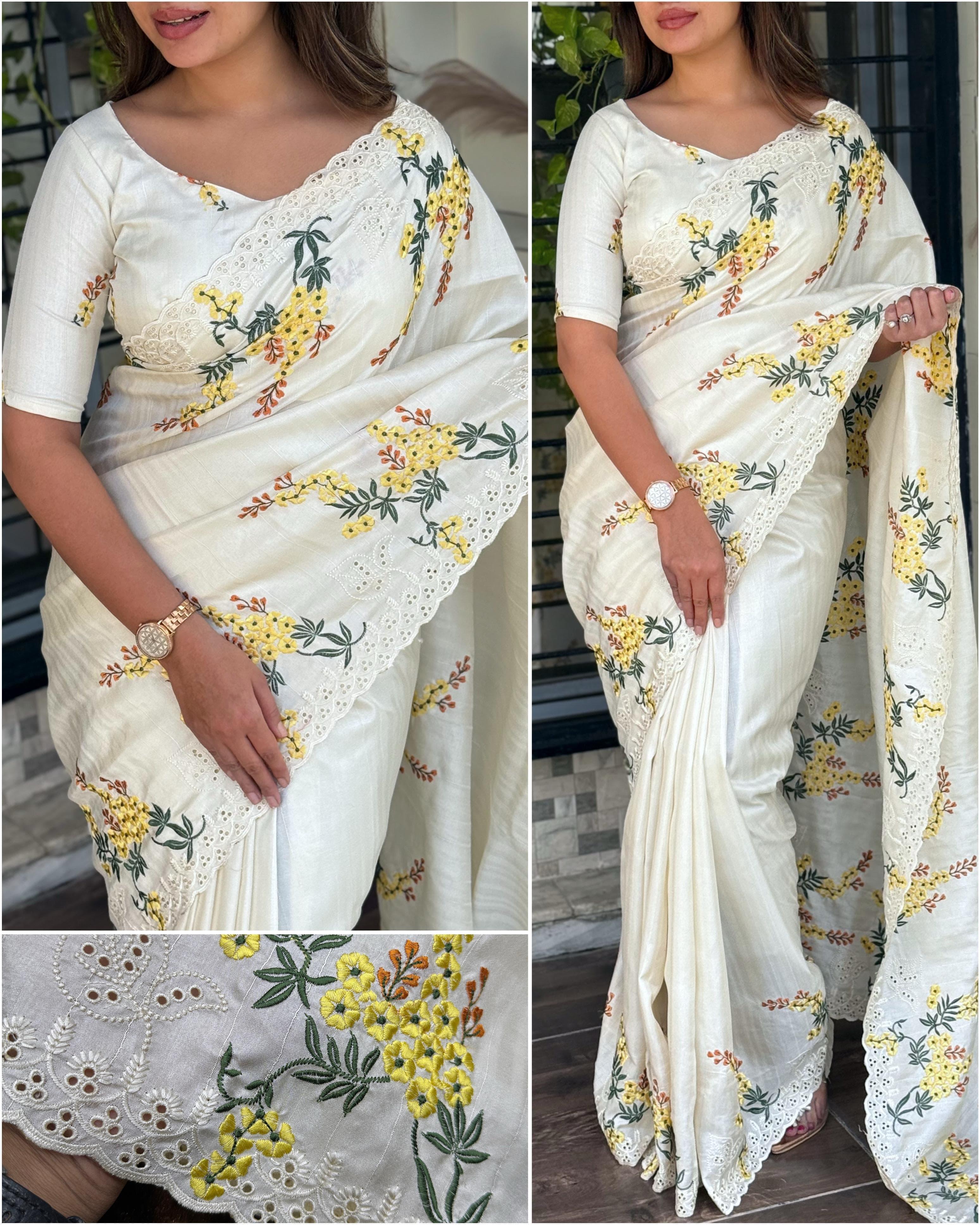 Simple yet elegant — make every moment special with this Tusser Cotton Saree