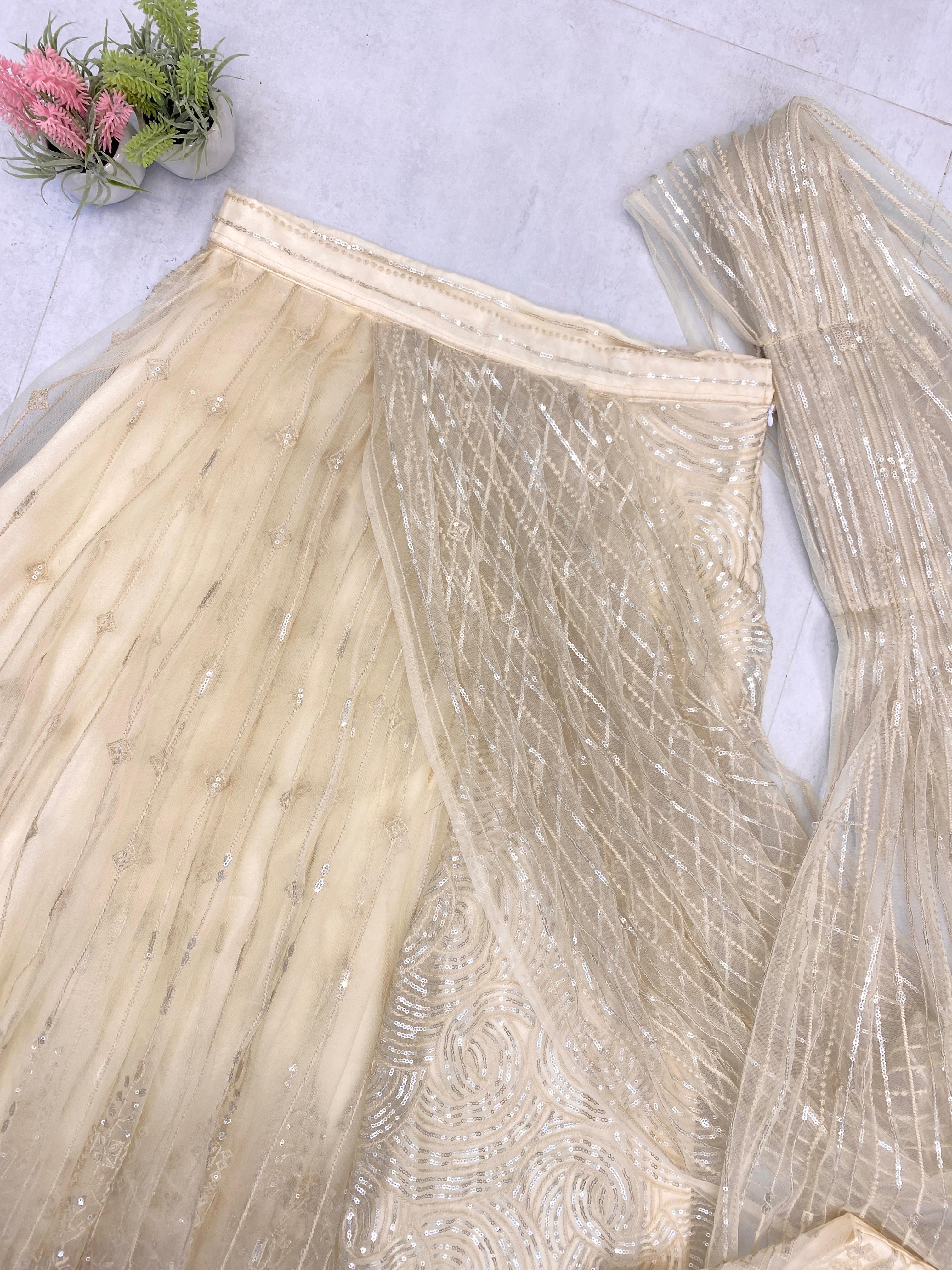Fully Stitched Butterfly Net Blouse – Front View