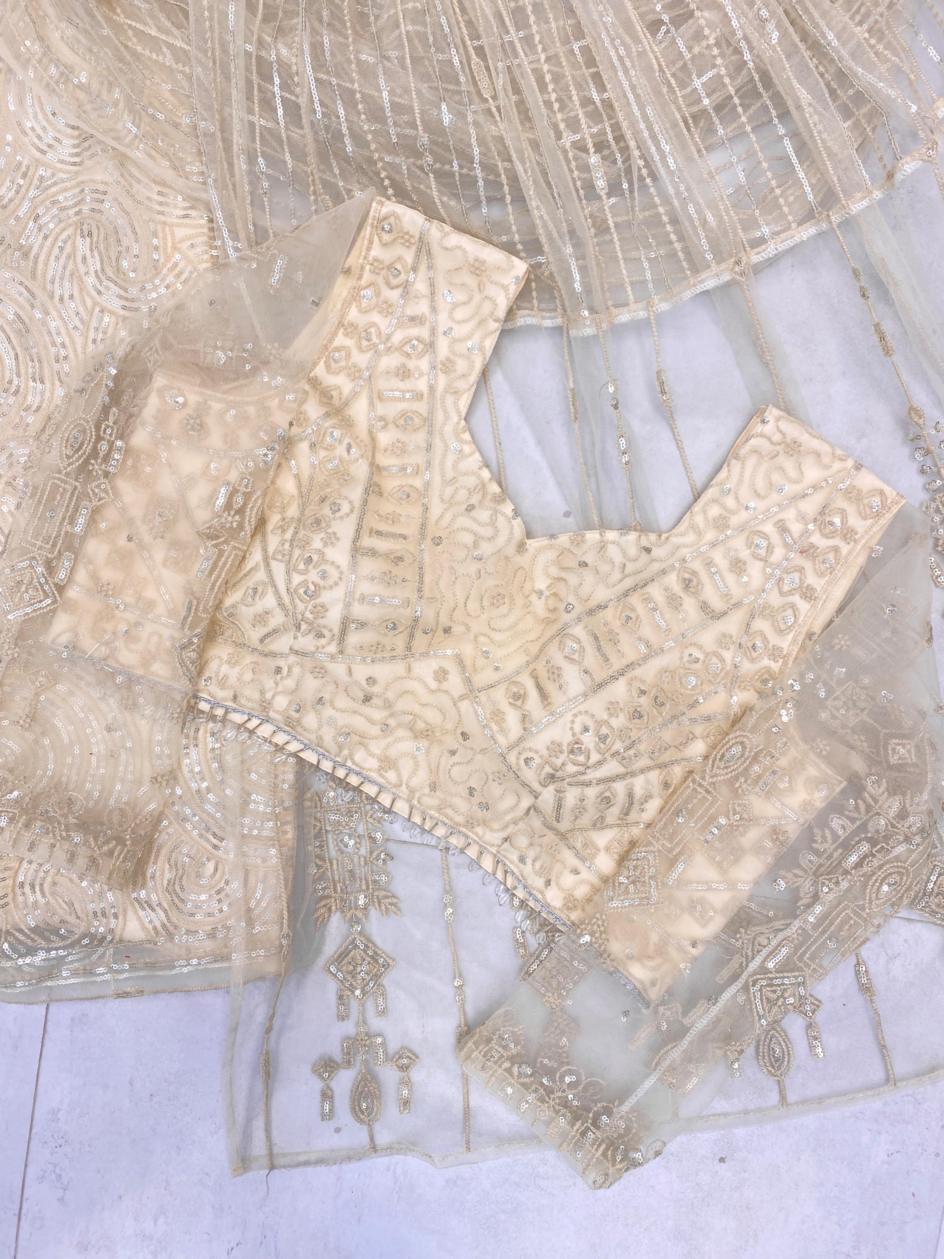 Fully Stitched Butterfly Net Blouse – Front View