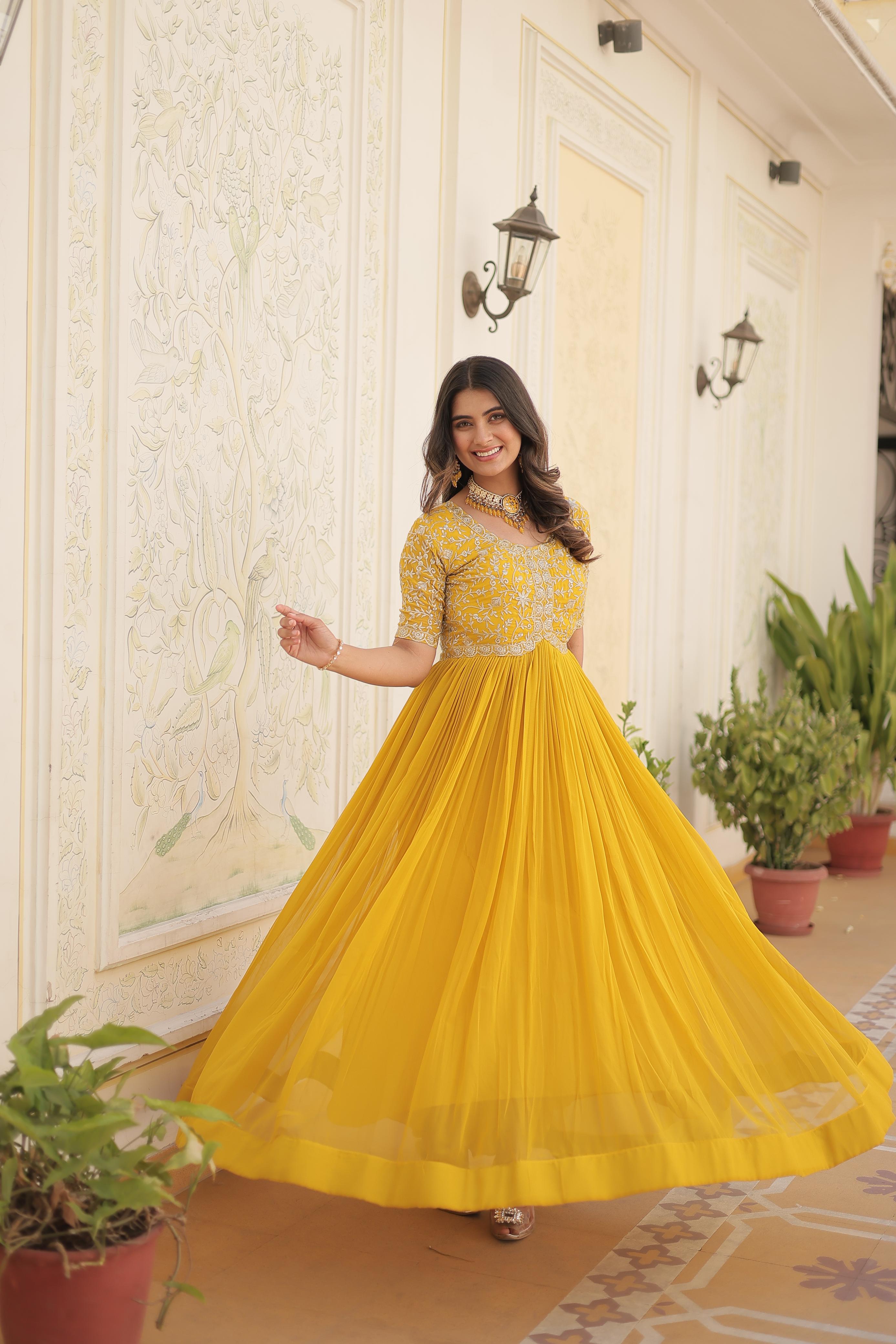 Festive wear embroidered gown by Her Highness Fashion