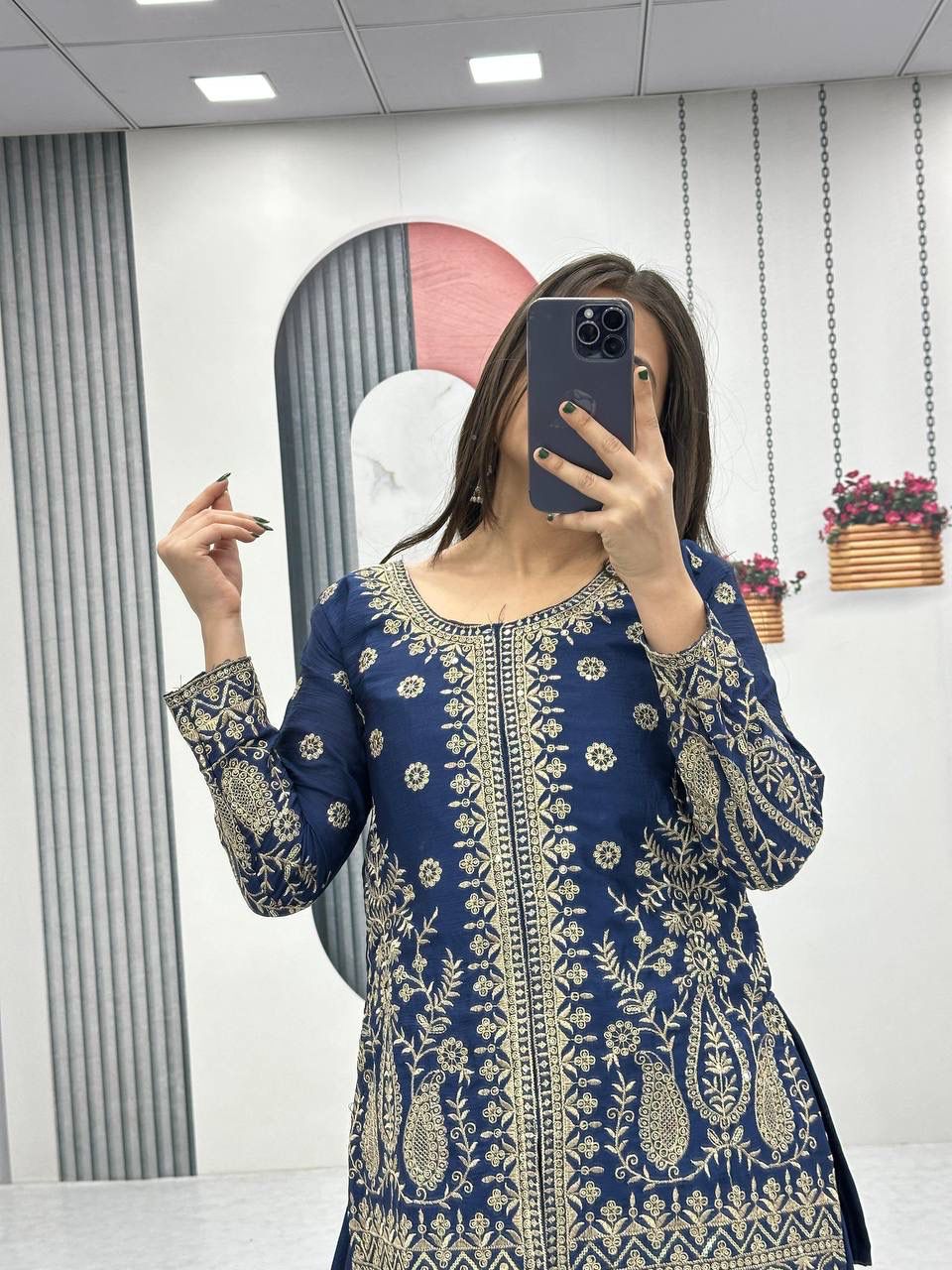 Elegant Thread Work Palazzo Set for Festive Wear