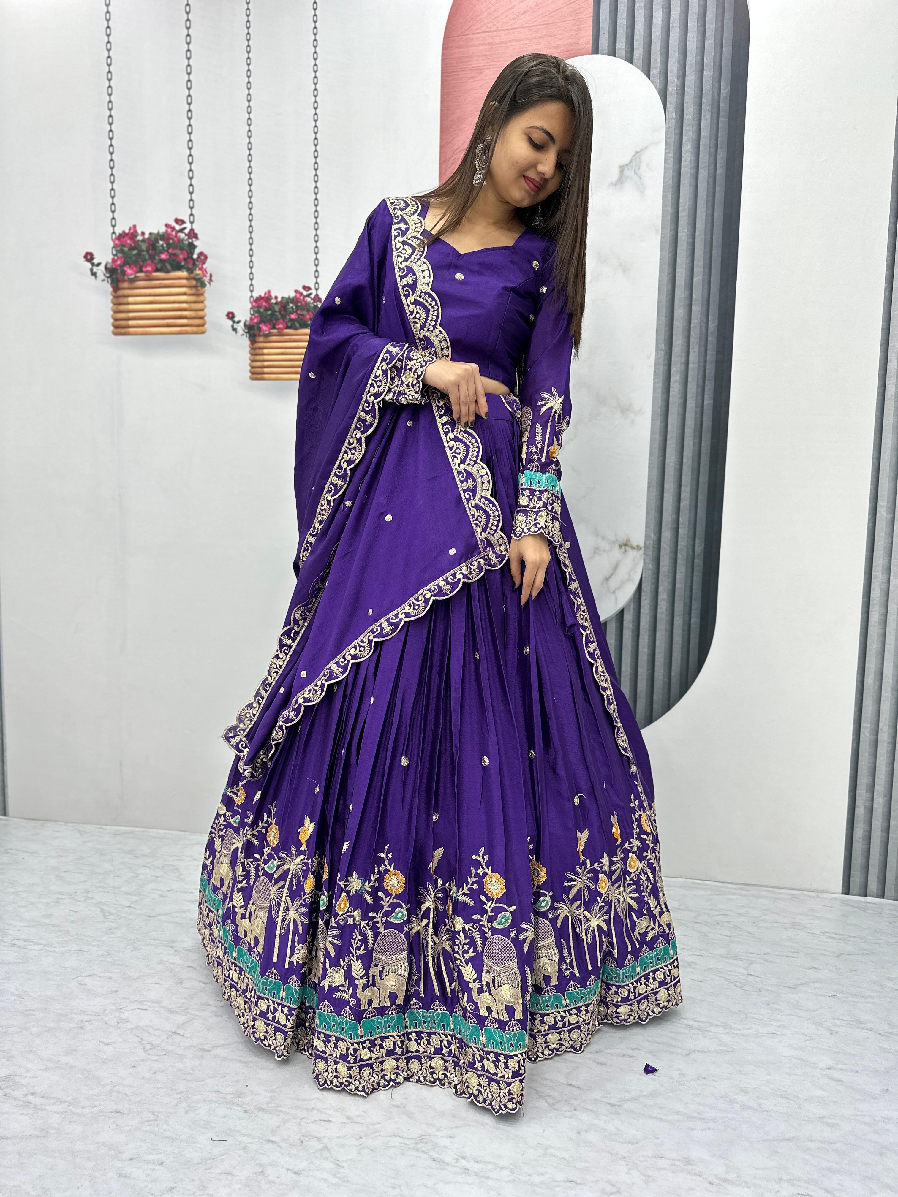 Heavy Work Lehenga Choli Set for Wedding  
