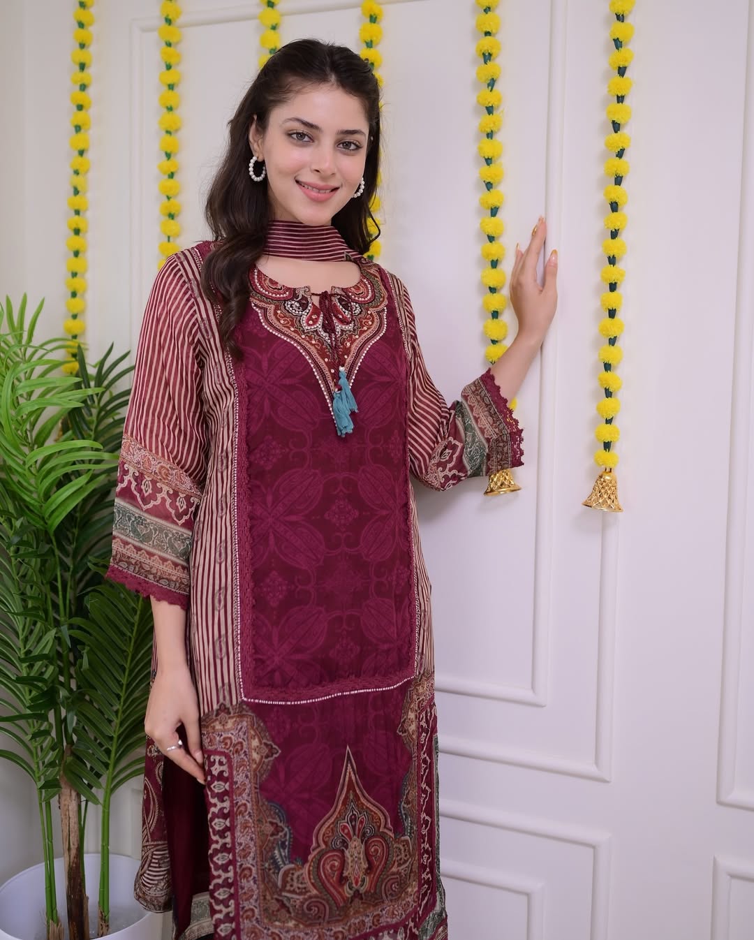 Rajhans Soft Muslin Readymade Suit Set with Dupatta