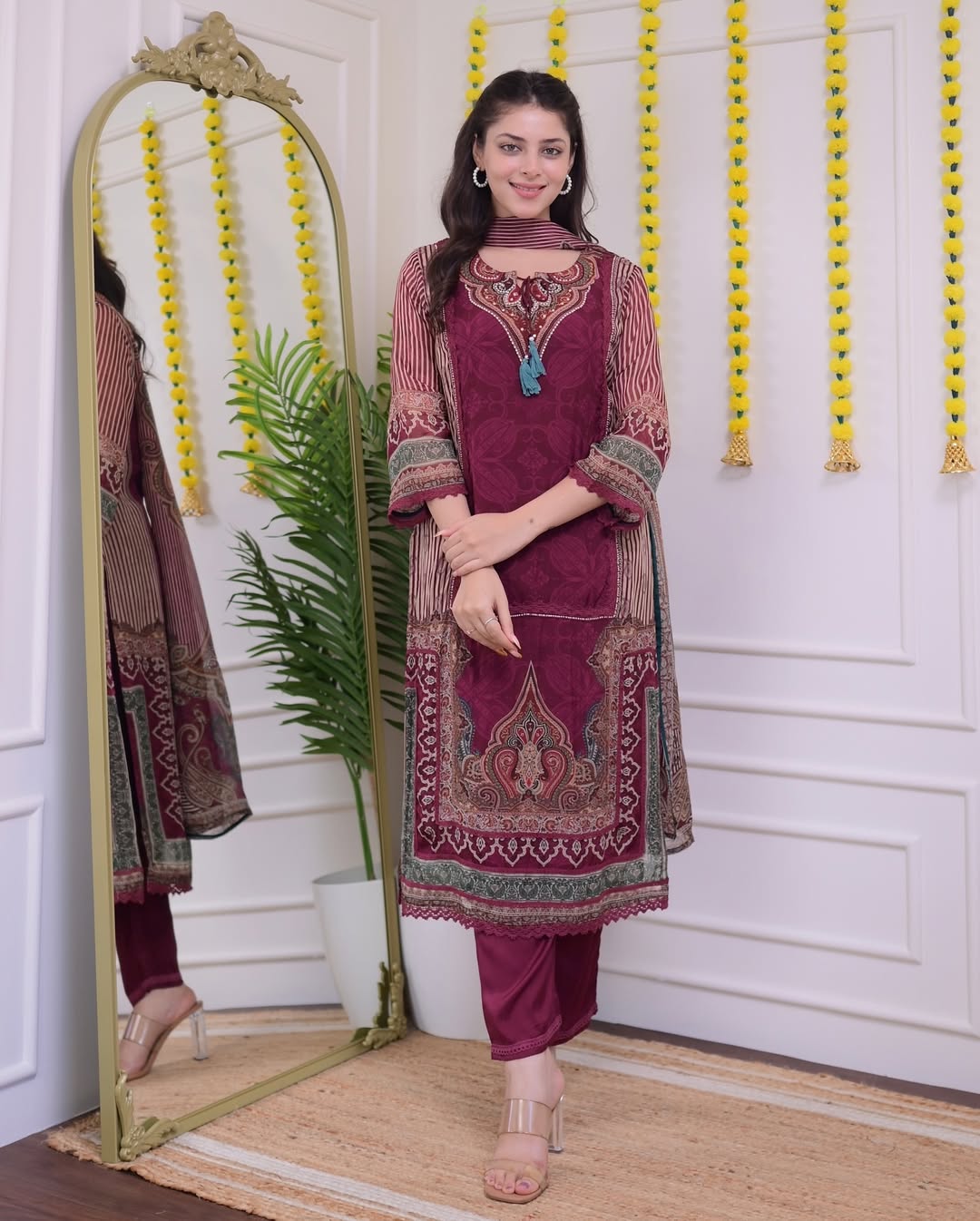 Rajhans Soft Muslin Readymade Suit Set with Dupatta