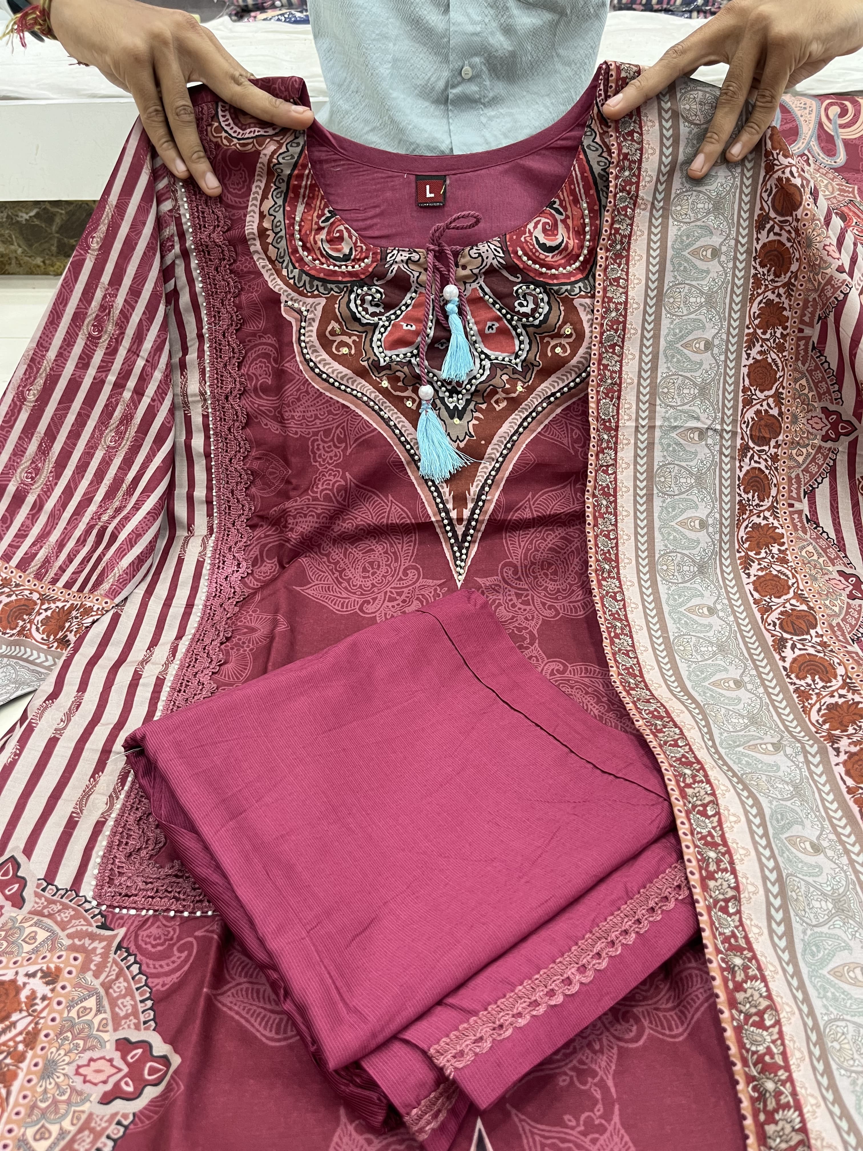 Rajhans Soft Muslin Readymade Suit Set with Dupatta