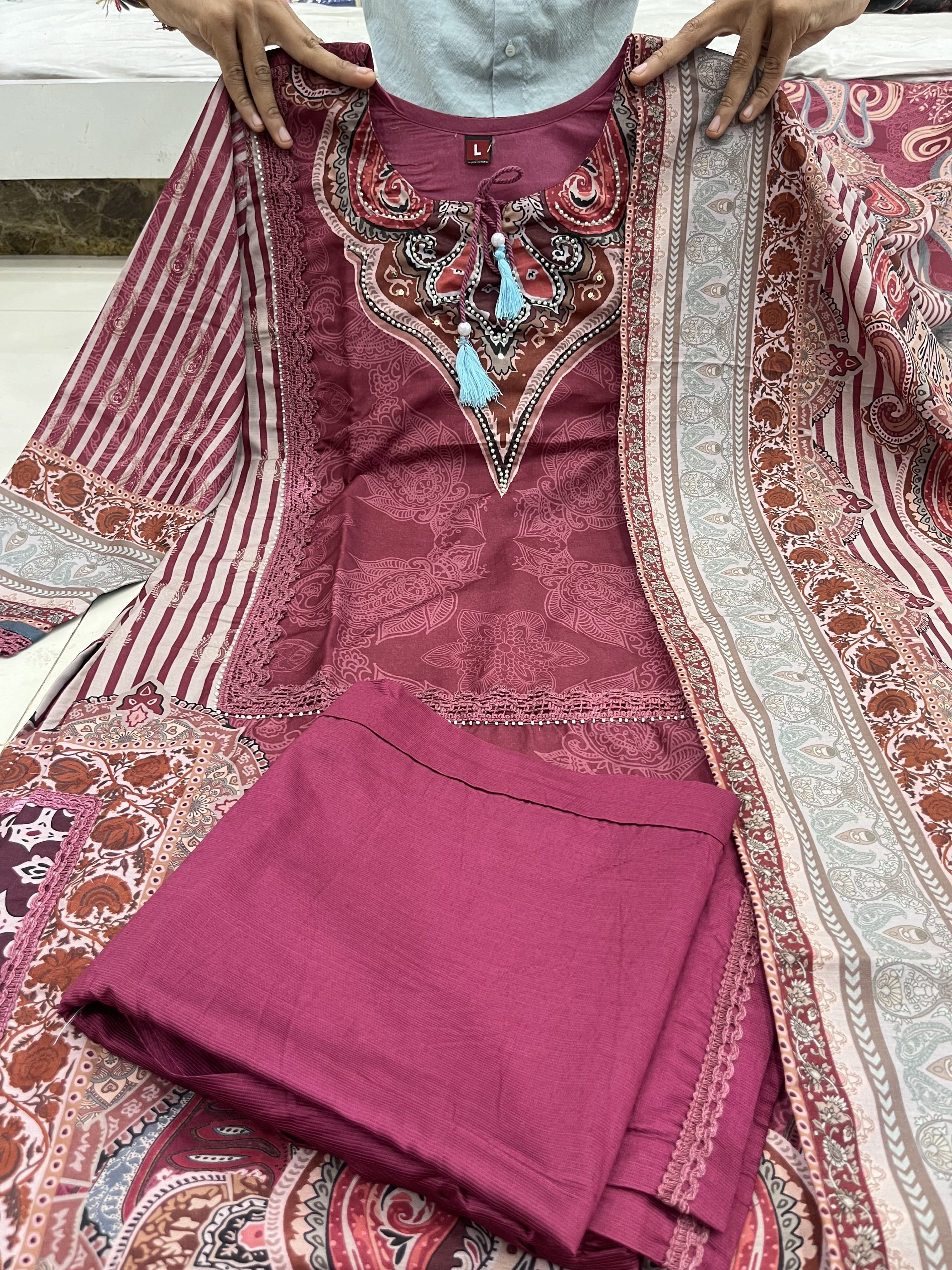 Rajhans Soft Muslin Readymade Suit Set with Dupatta