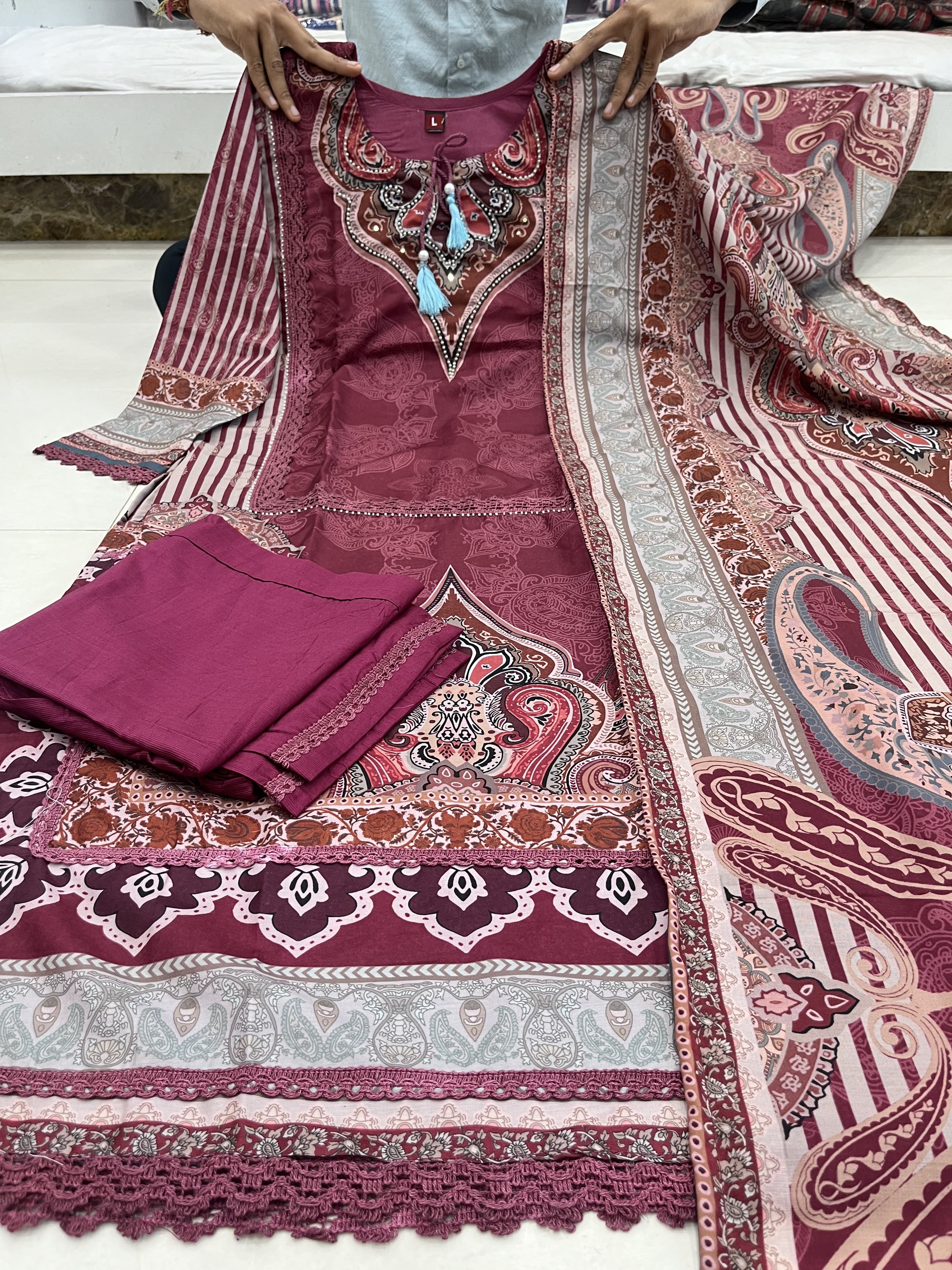 Rajhans Soft Muslin Readymade Suit Set with Dupatta
