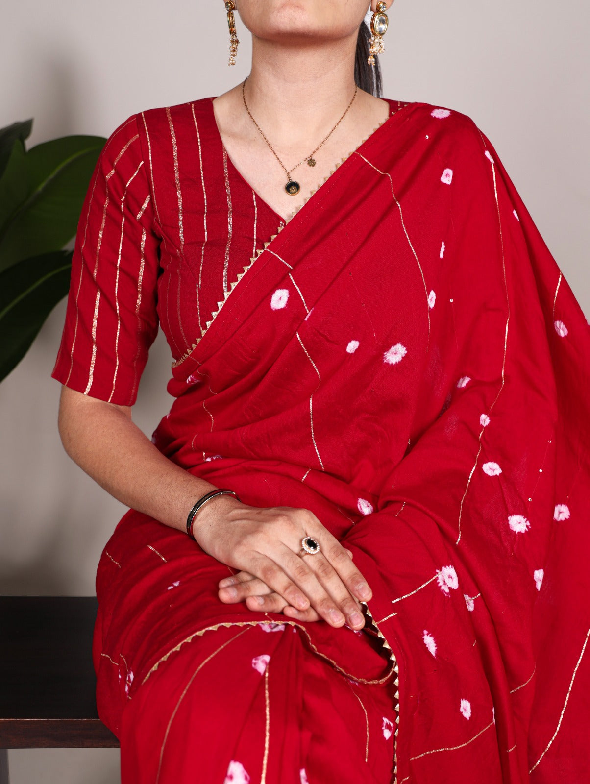 Elegant Viscose Chanderi Saree with Sequins & Zari Line Work