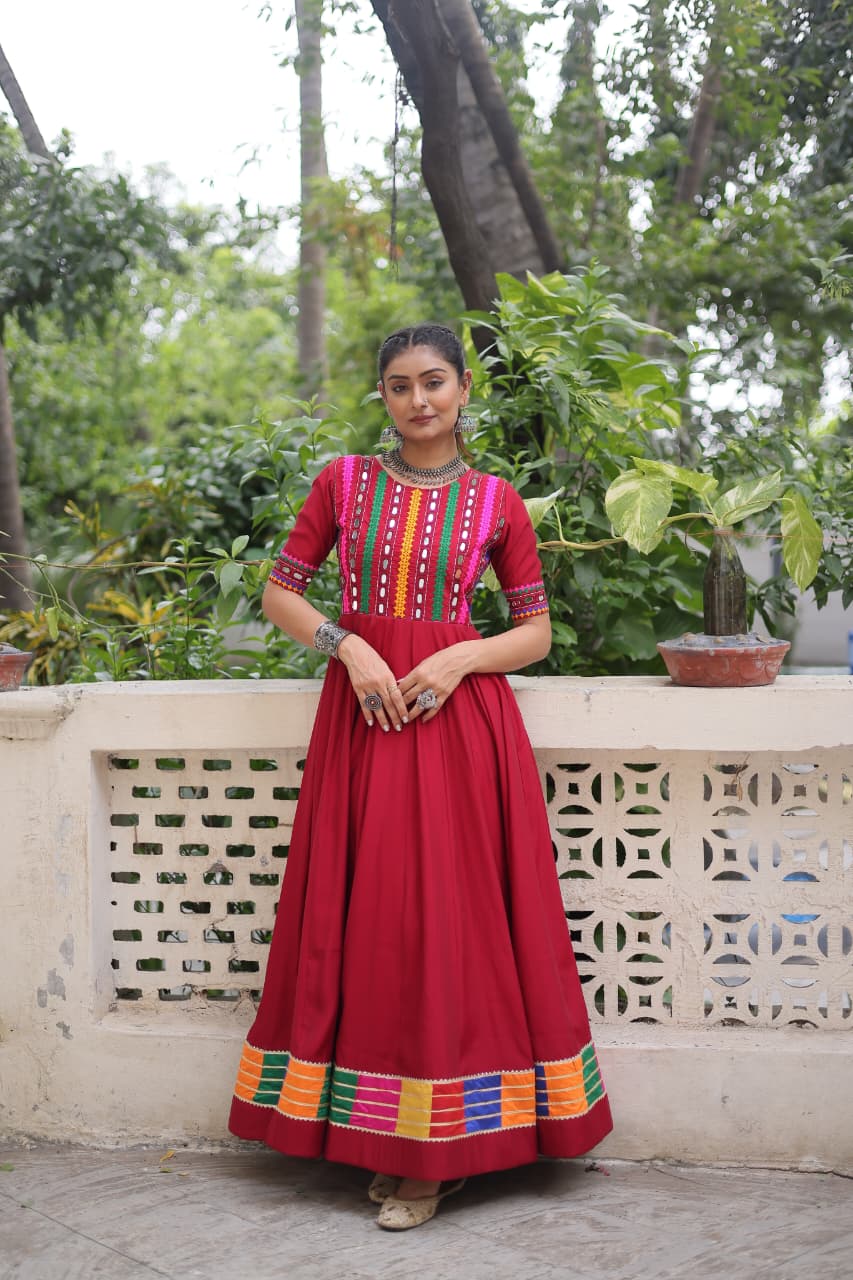 Her Highness Fashion Multicolor Embroidered Gown